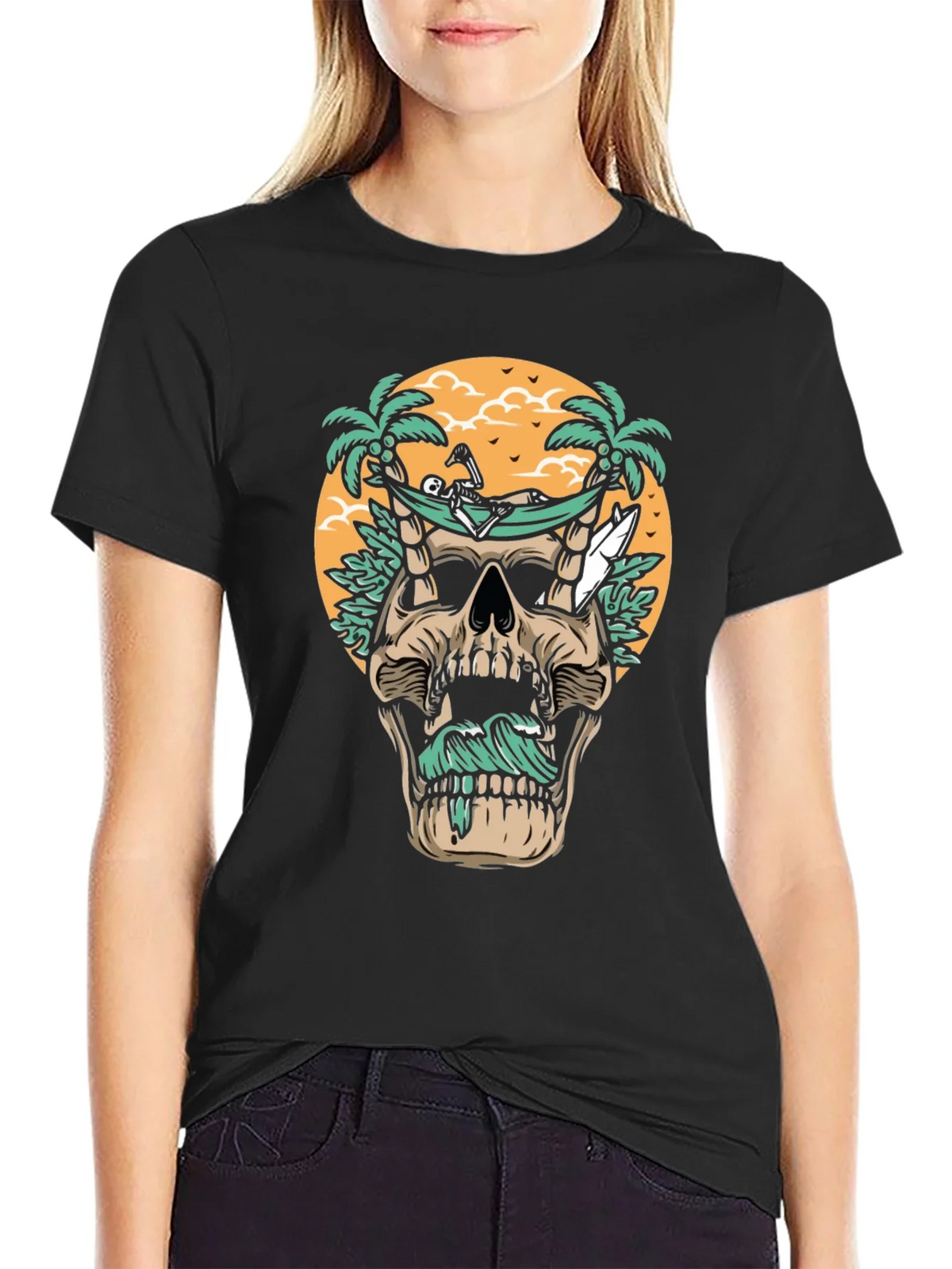 Skull Hammock T-Shirt - Beach Vibes product image 2