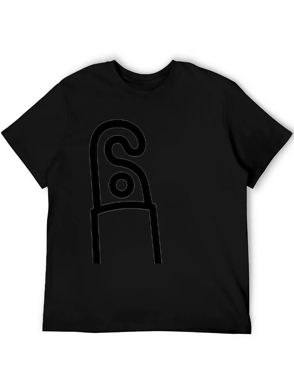 Abstract Symbol Black Tee - Modern Minimalist Style product image 8