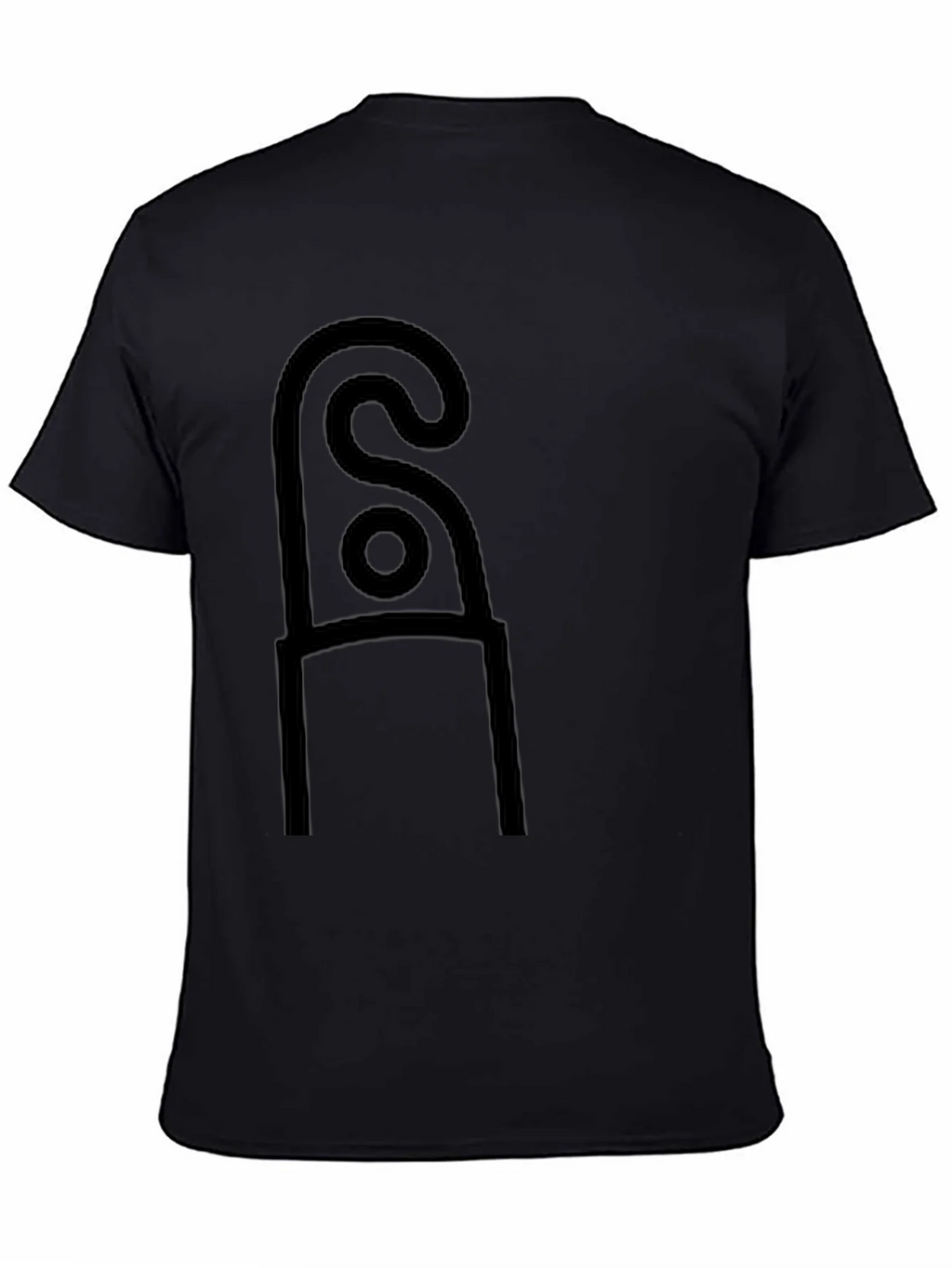 Abstract Symbol Black Tee - Modern Minimalist Style product image 7