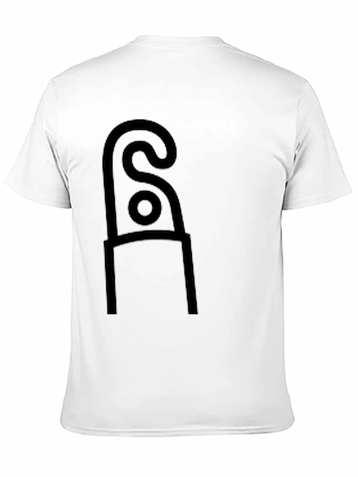 Abstract Symbol Black Tee - Modern Minimalist Style product image 2