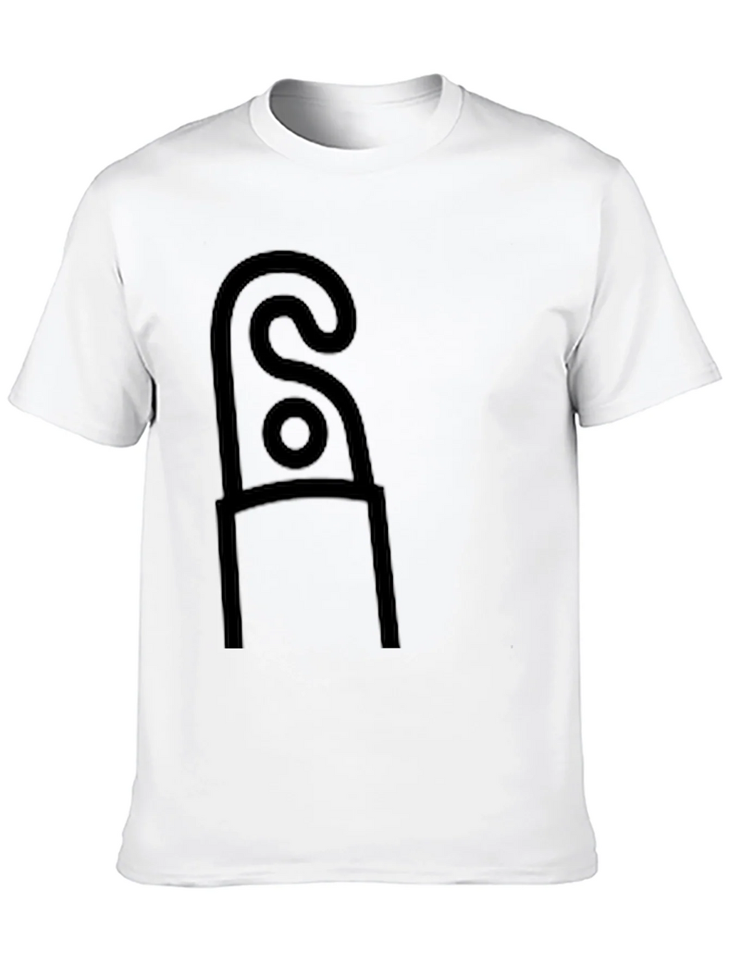 Abstract Symbol Black Tee - Modern Minimalist Style product image 12