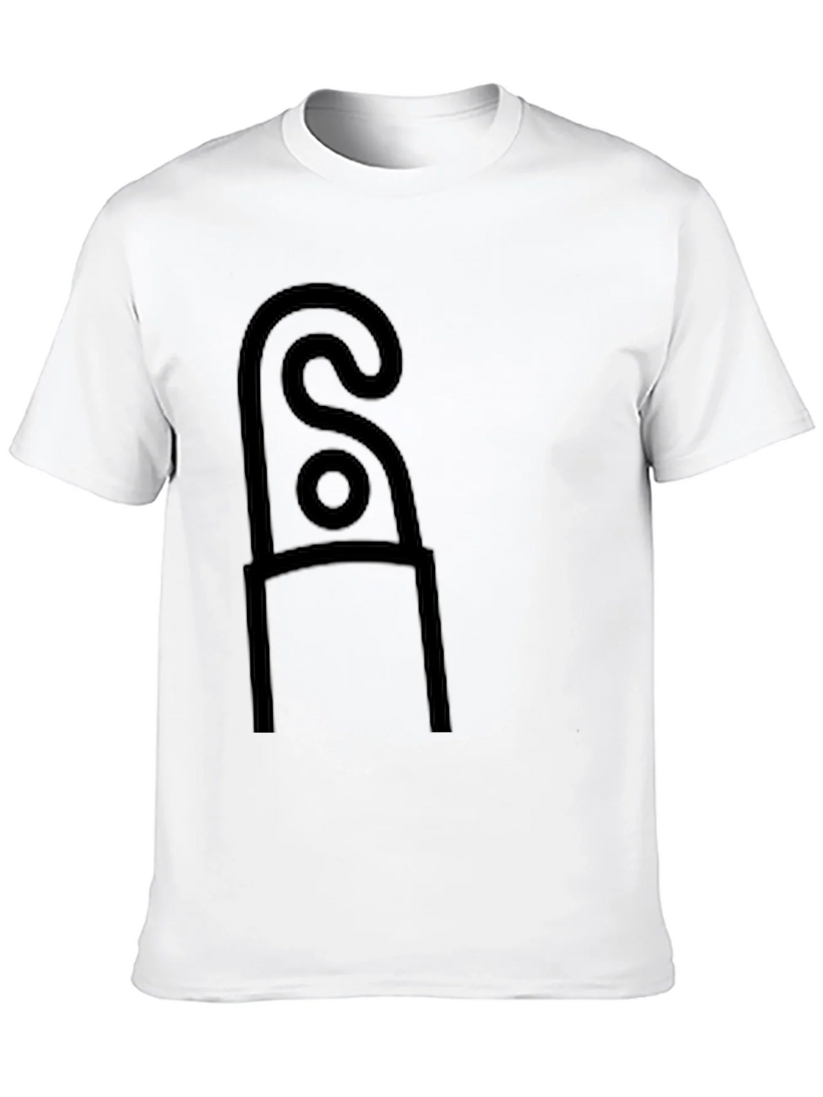 Abstract Symbol Black Tee - Modern Minimalist Style product image 12