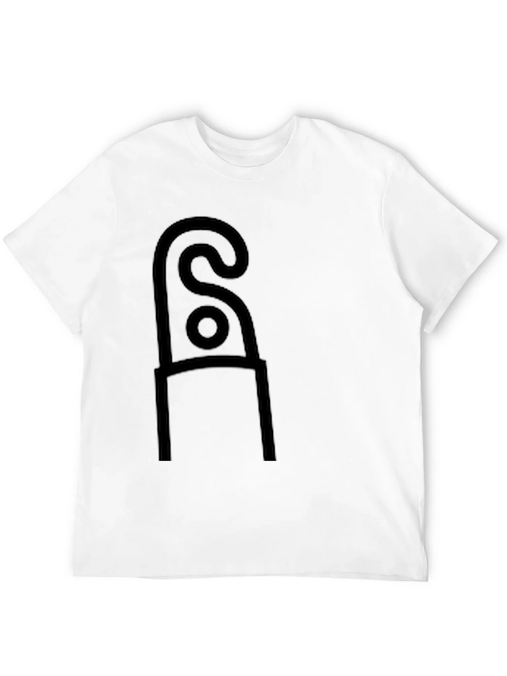 Abstract Symbol Black Tee - Modern Minimalist Style product image 3