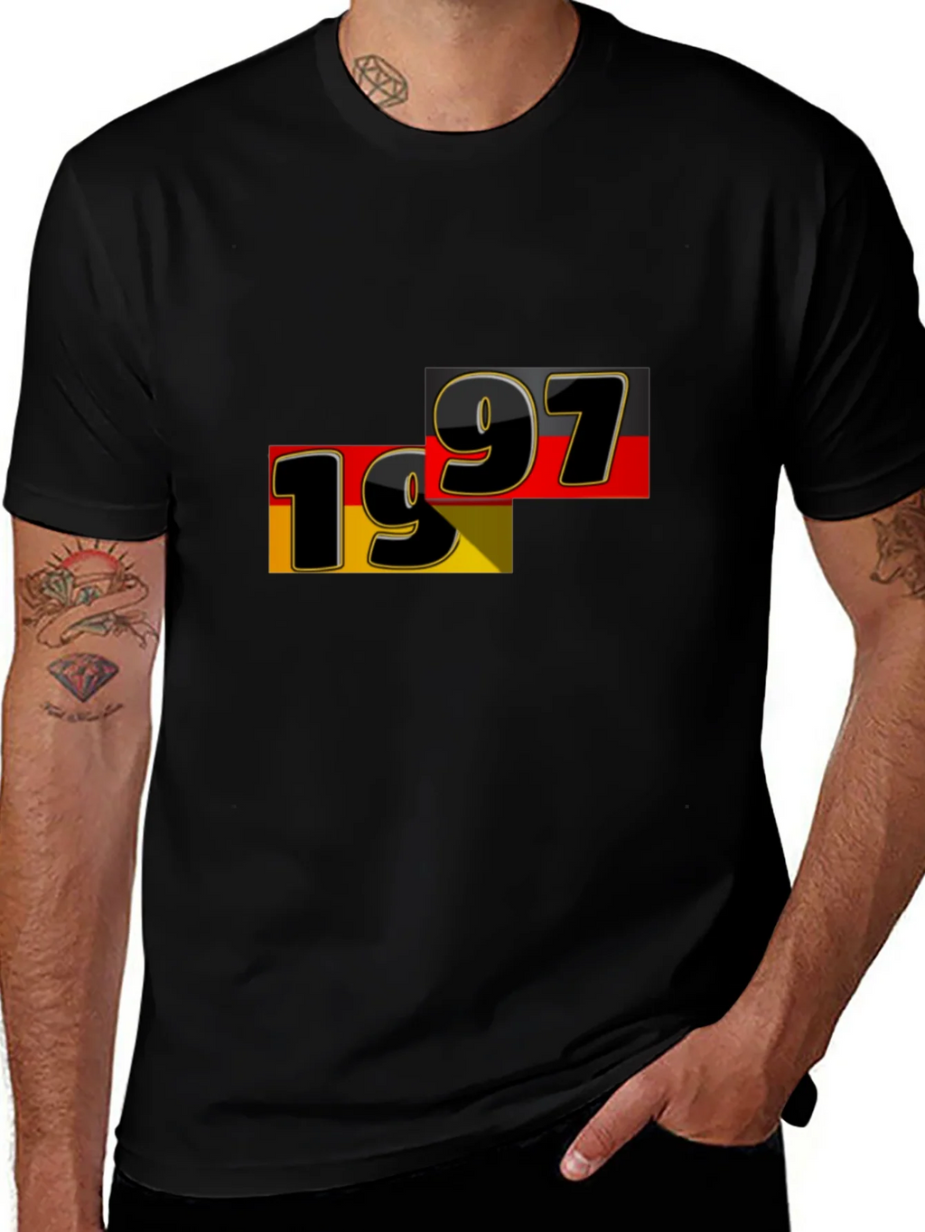 1997 Germany Flag Graphic Tee - Black product image 1