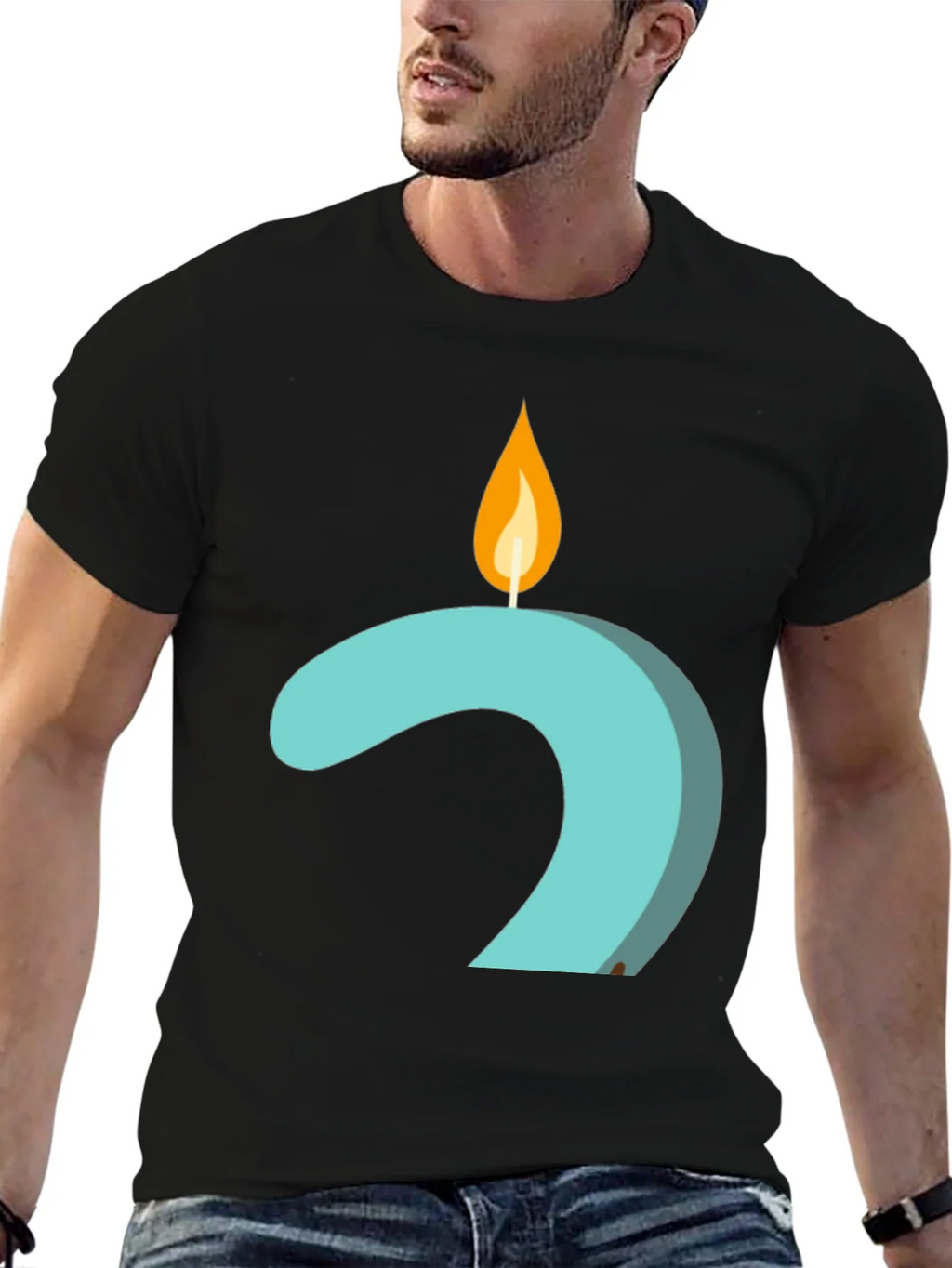 Candle Number 2 Graphic Tee - Black product image 9