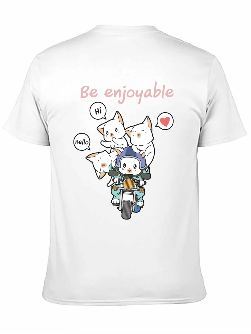 Cute Cats on Motorcycle Graphic T-Shirt product image 2