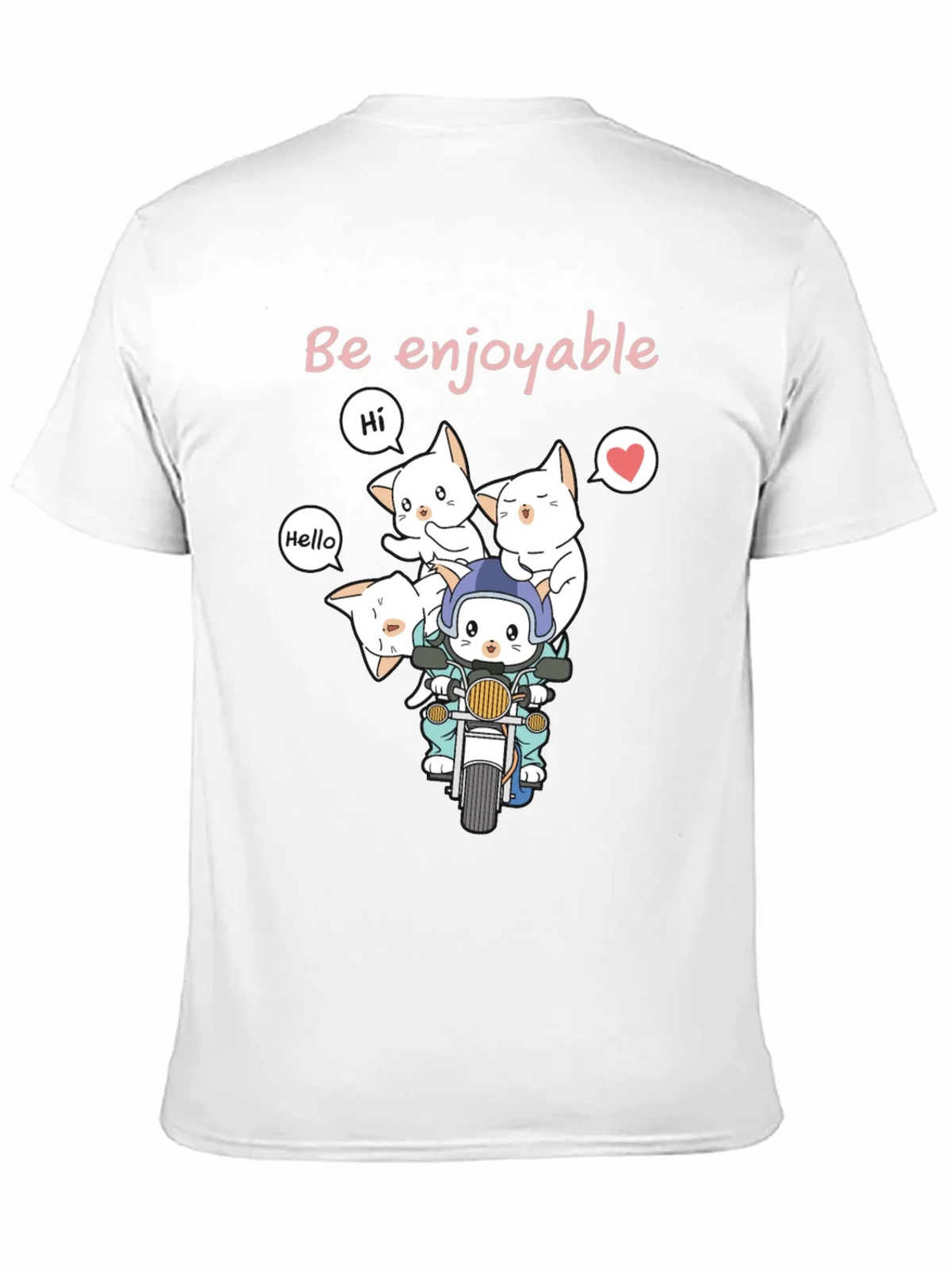 Cute Cats on Motorcycle Graphic T-Shirt product image 2