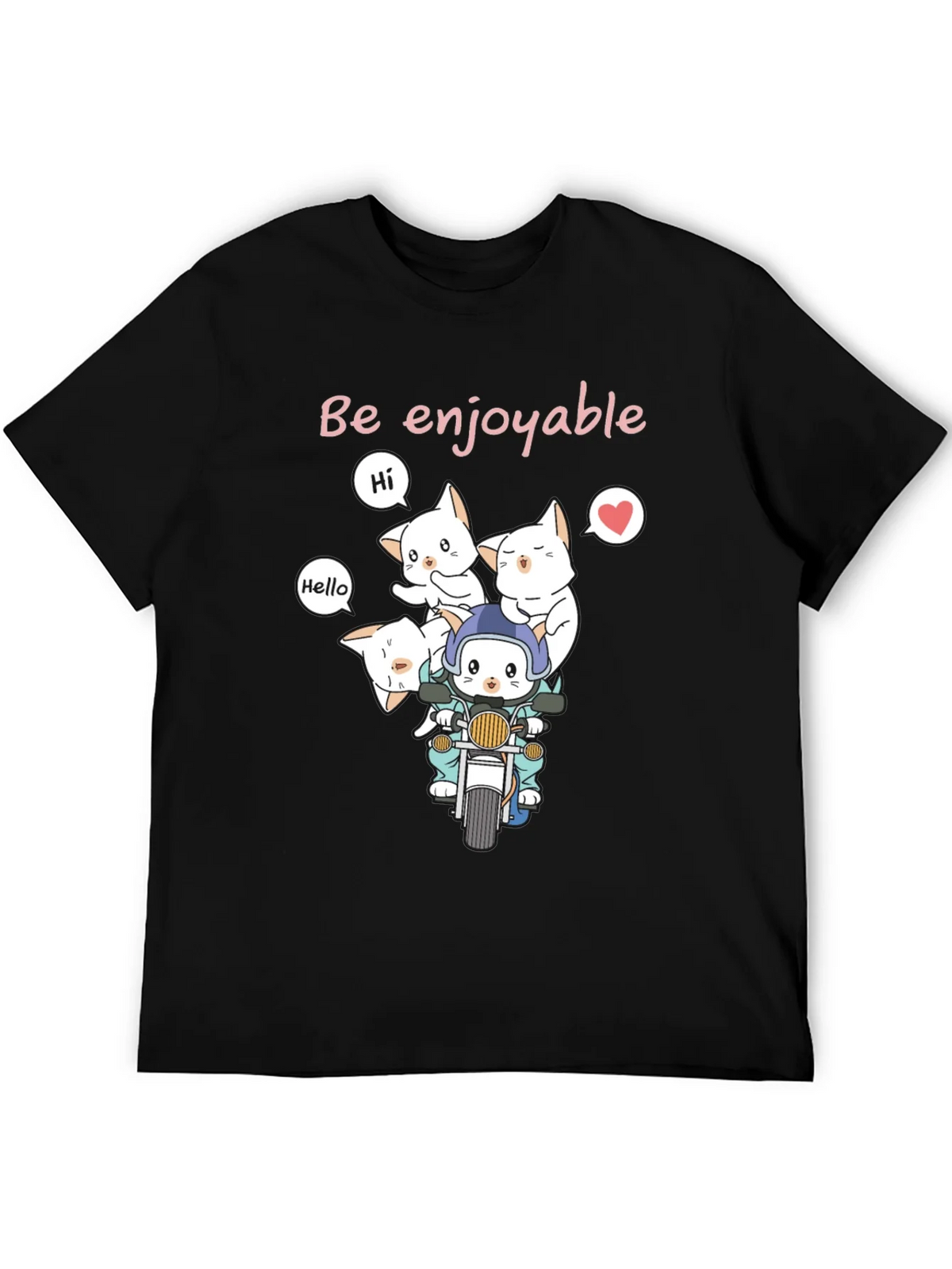 Cute Cats on Motorcycle Graphic T-Shirt product image 8