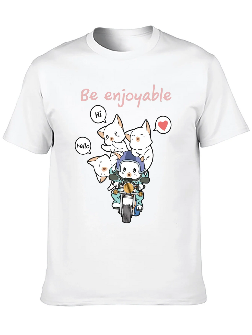 Cute Cats on Motorcycle Graphic T-Shirt product image 12