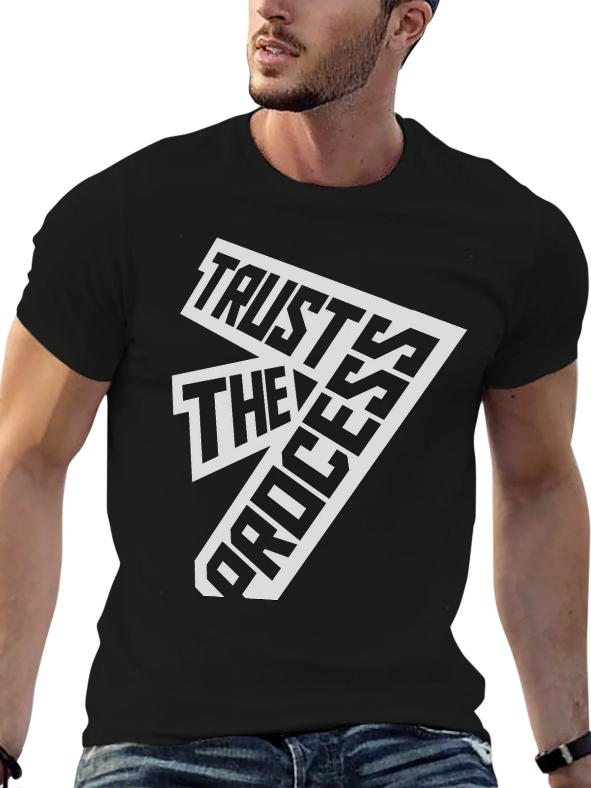 Trust The Process Black Graphic Tee product image 6