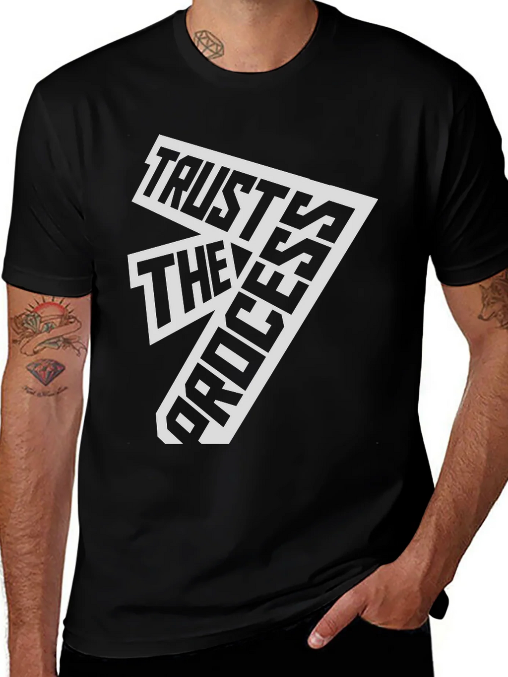 Trust The Process Black Graphic Tee product image 1