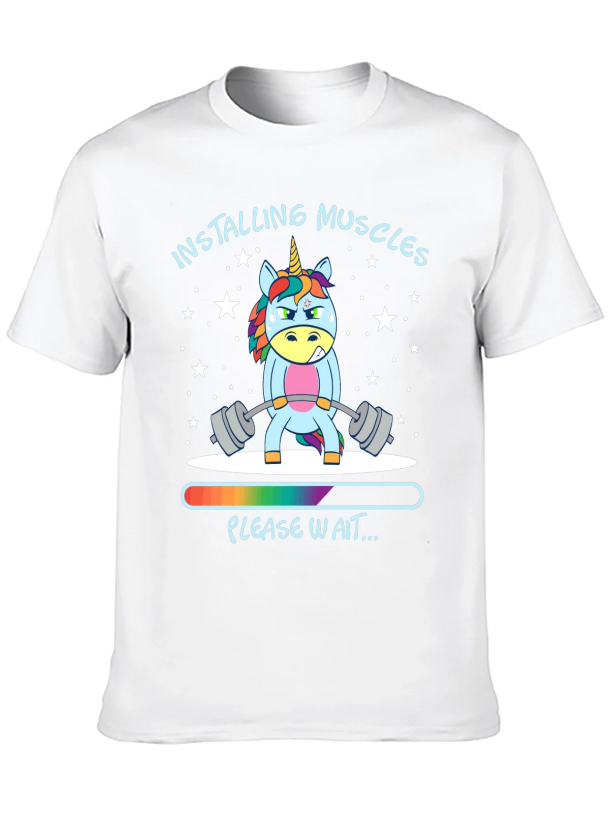 Installing Muscles Unicorn Black T-Shirt product image 12