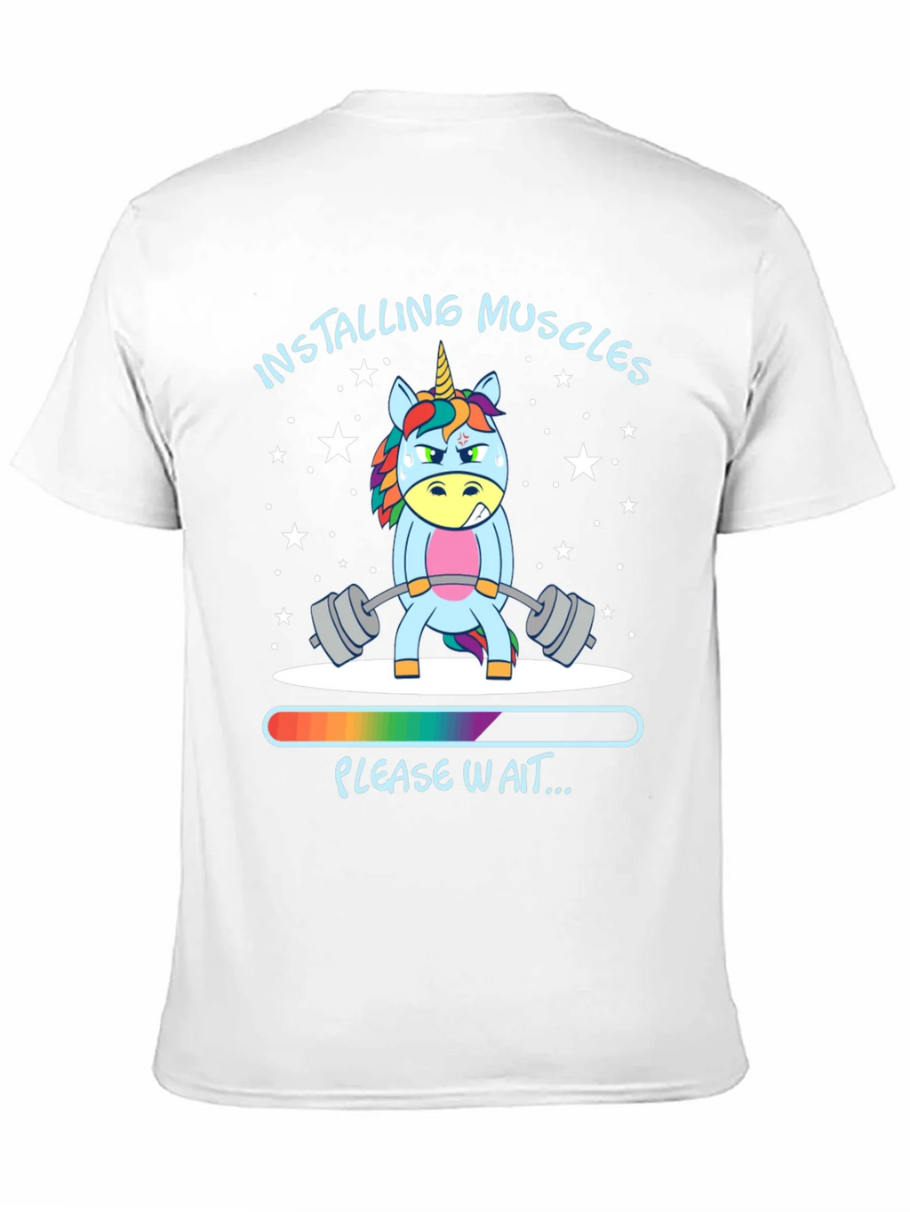 Installing Muscles Unicorn Black T-Shirt product image 2