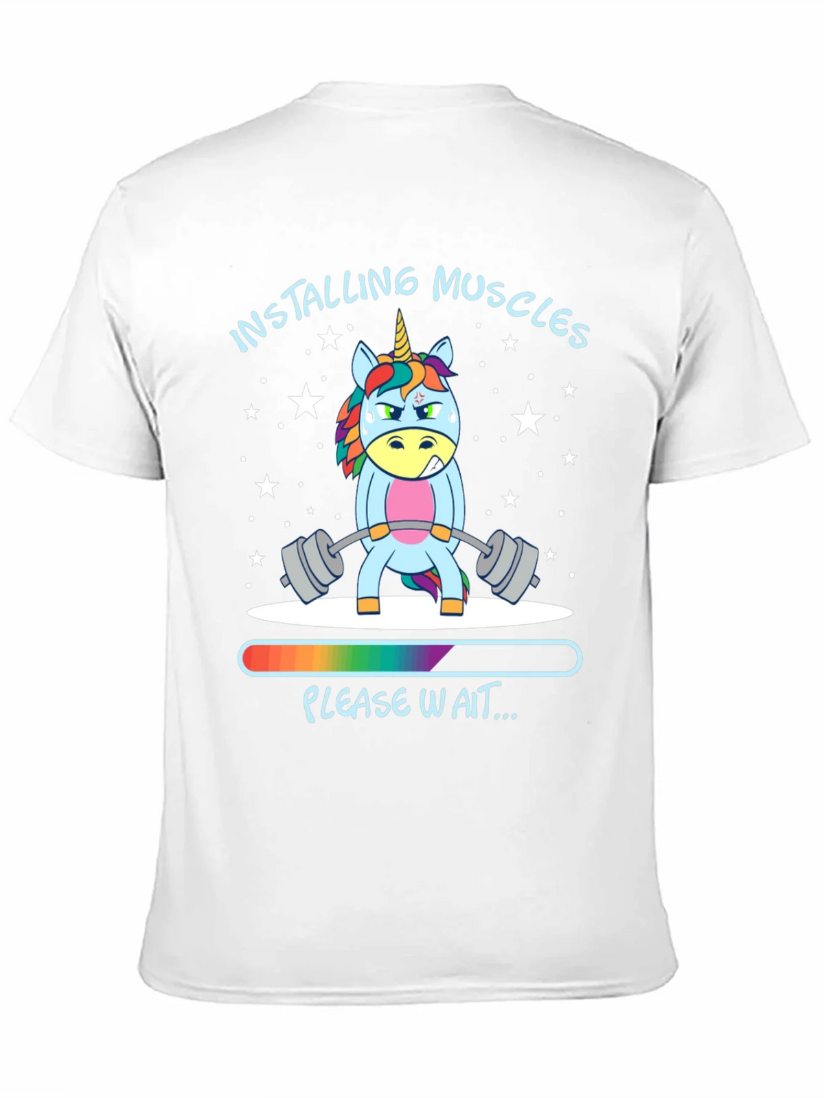 Installing Muscles Unicorn Black T-Shirt product image 2