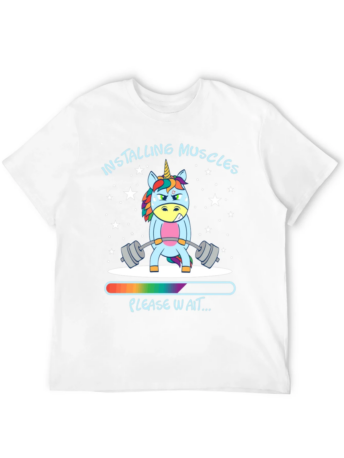 Installing Muscles Unicorn Black T-Shirt product image 3