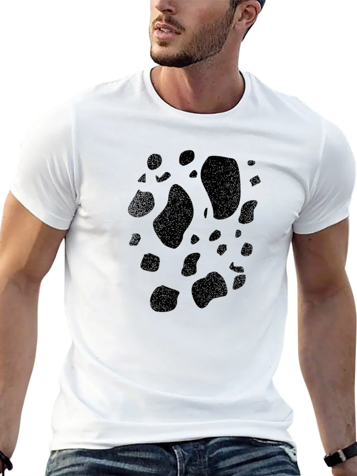 Black Cow Print T-Shirt product image 4