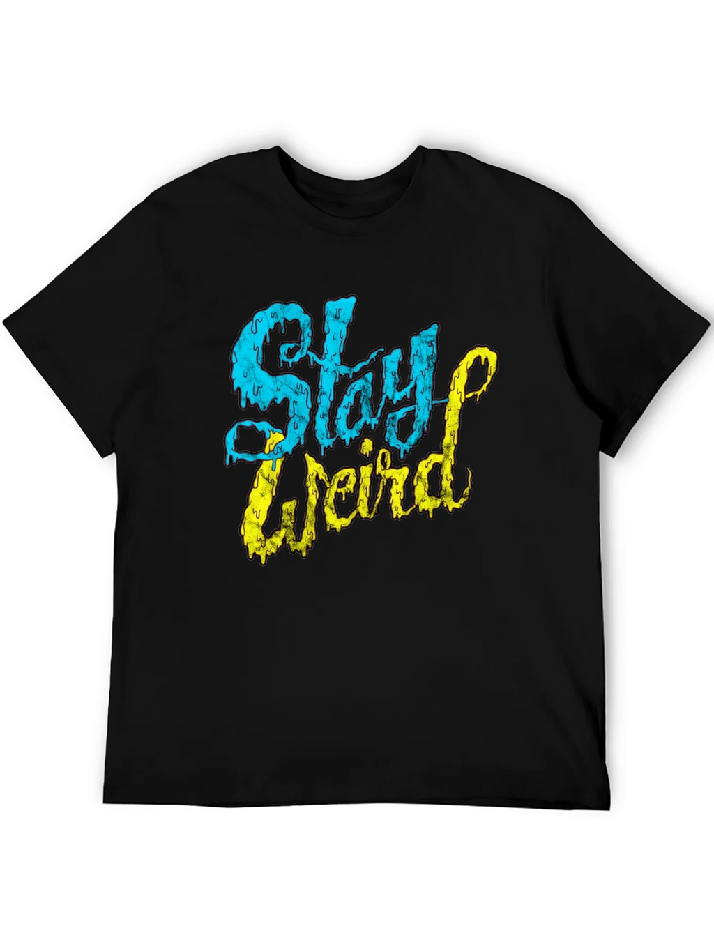 Stay Weird Graphic T-Shirt - Black Tee product image 8