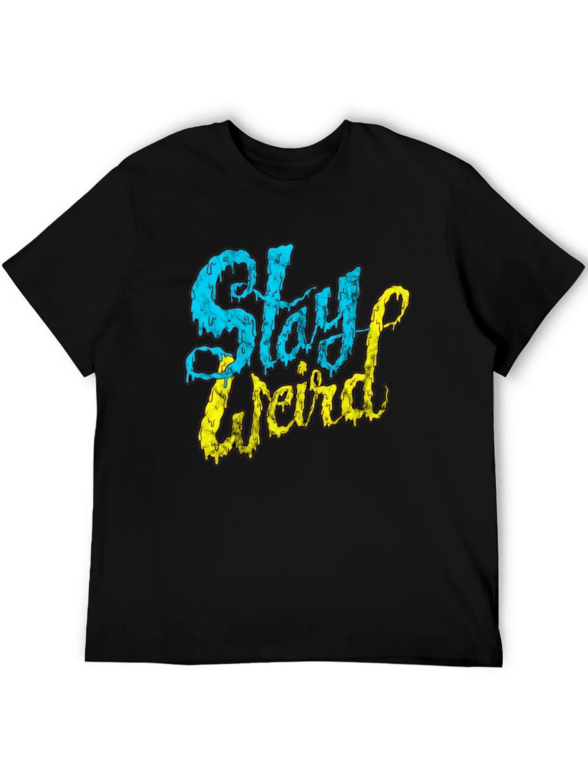 Stay Weird Graphic T-Shirt - Black Tee product image 8