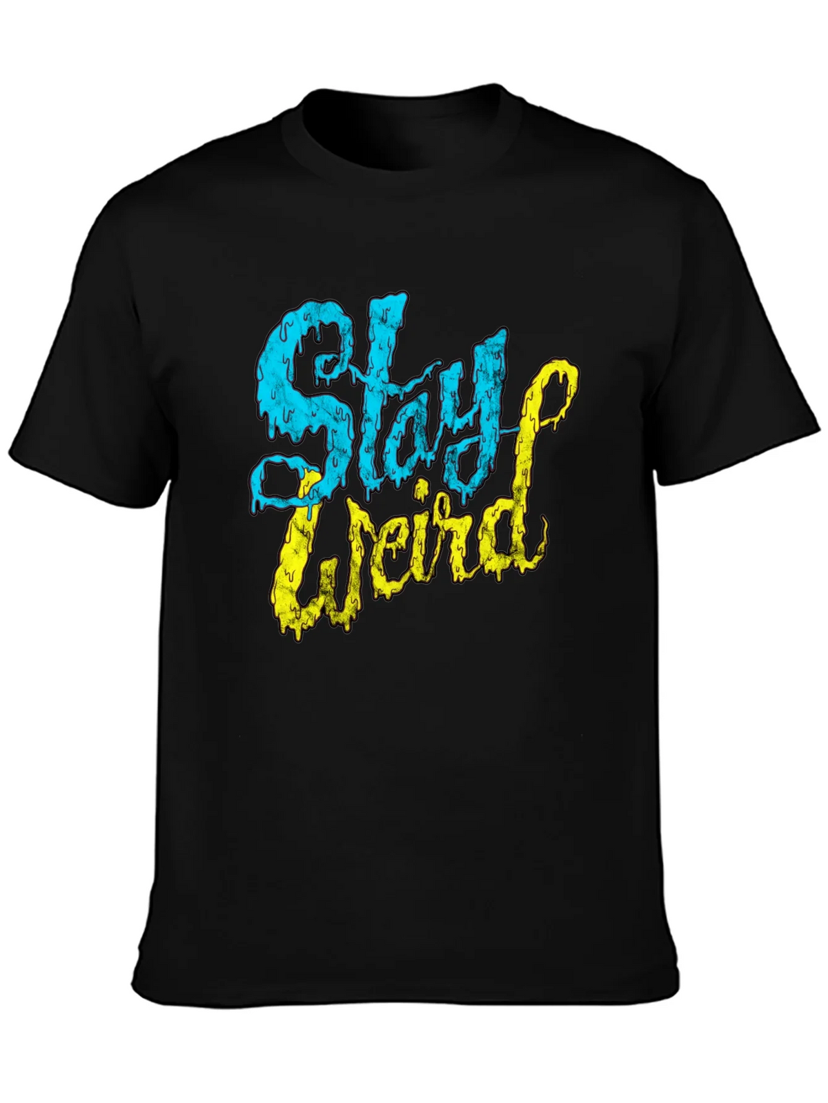 Stay Weird Graphic T-Shirt - Black Tee product image 6