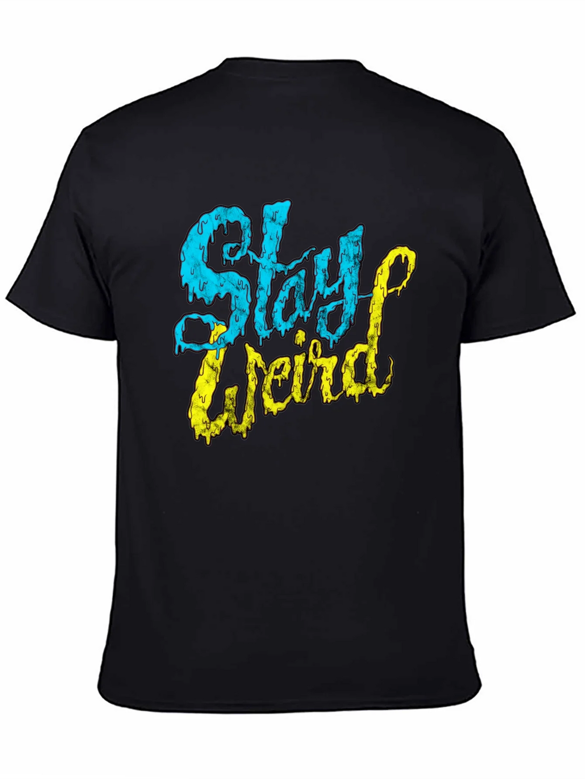 Stay Weird Graphic T-Shirt - Black Tee product image 7