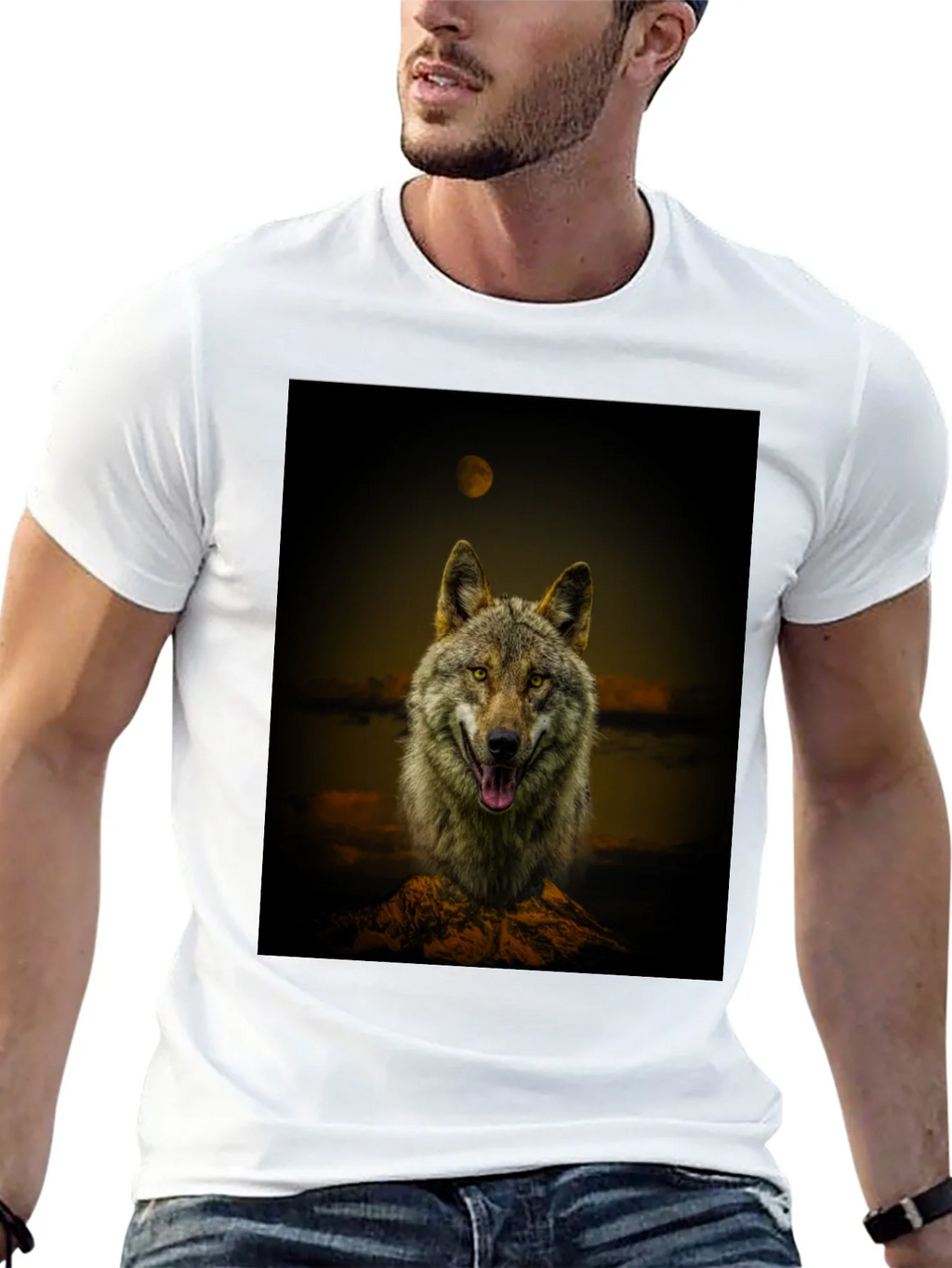Wolf Graphic Print Tee product image 4