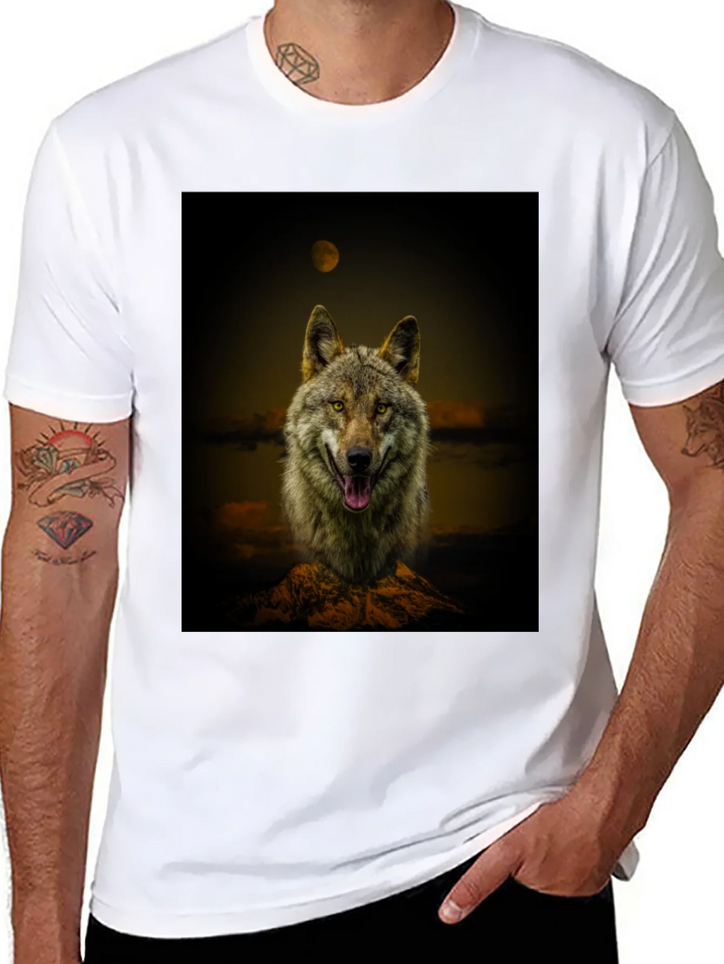 Wolf Graphic Print Tee product image 10