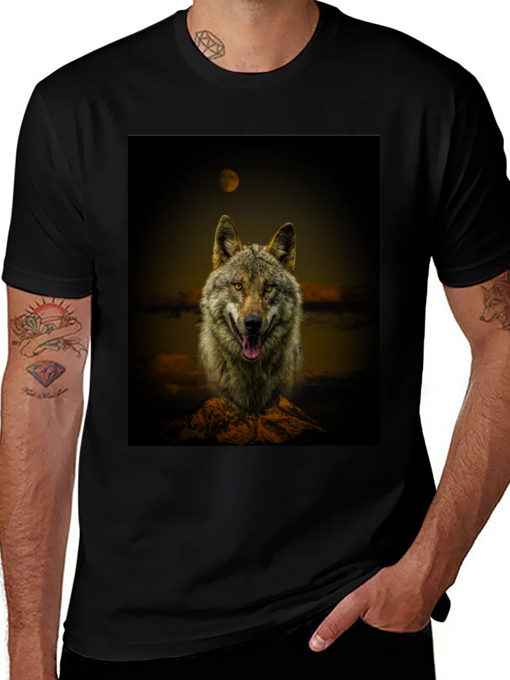 Wolf Graphic Print Tee product image 1