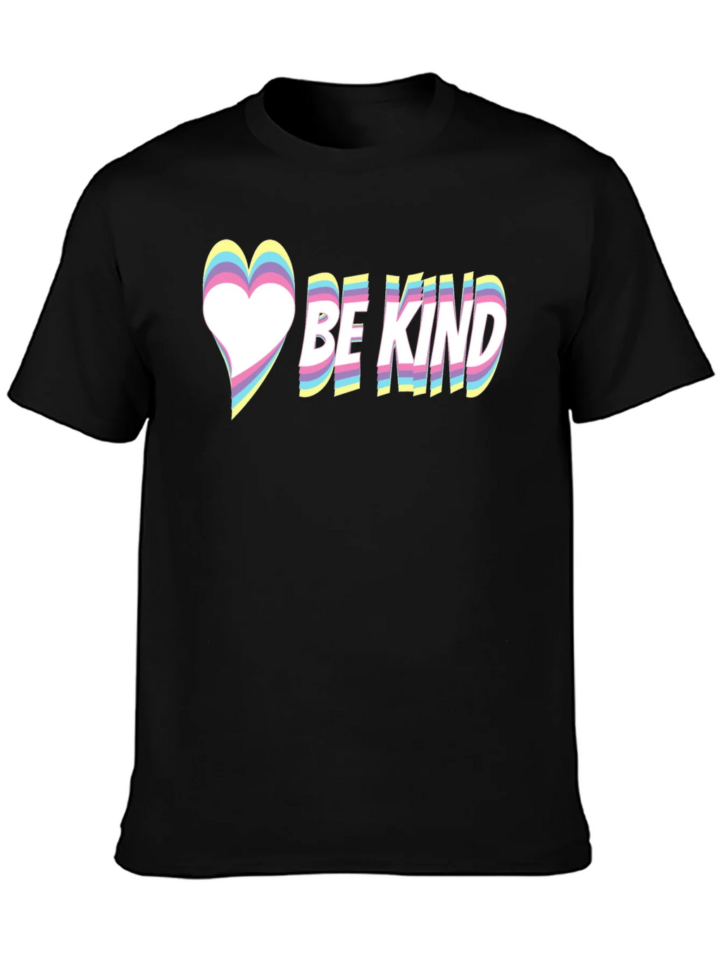 Be Kind Heart Graphic Tee - Black Casual T-Shirt product image 6