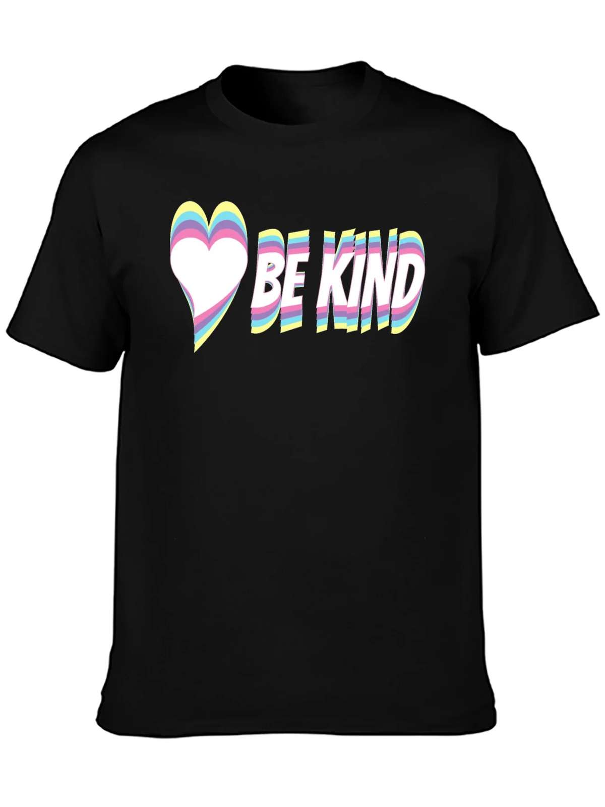 Be Kind Heart Graphic Tee - Black Casual T-Shirt product image 6