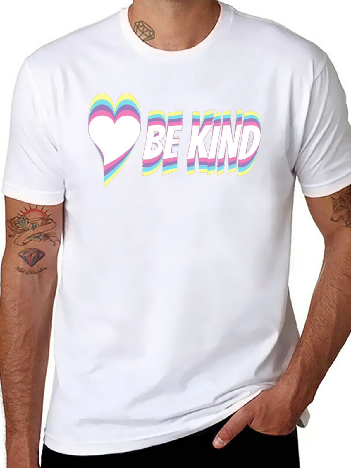 Be Kind Heart Graphic Tee - Black Casual T-Shirt product image 10