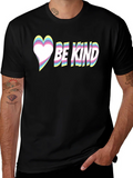 Be Kind Heart Graphic Tee - Black Casual T-Shirt product image 1