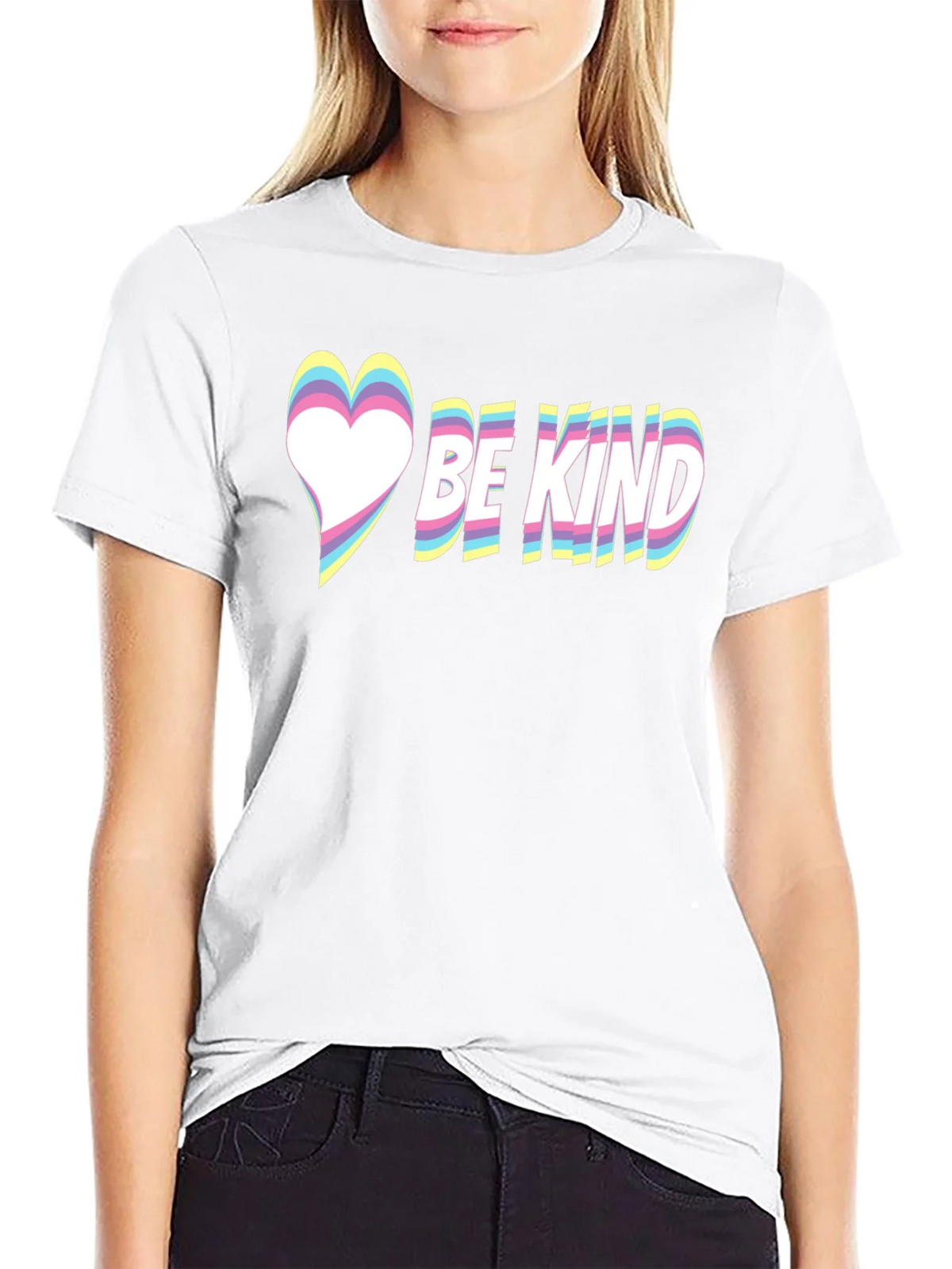 Be Kind Heart Graphic Tee - Black Casual T-Shirt product image 11