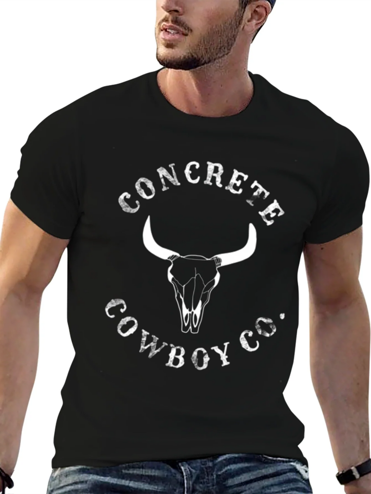 Concrete Cowboy Co. Graphic Tee - Bull Skull Design product image 9