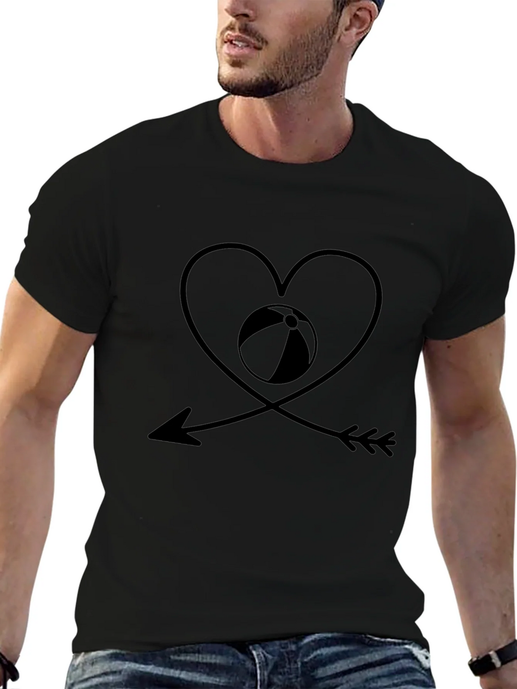Beach Lover Black Graphic Tee product image 9