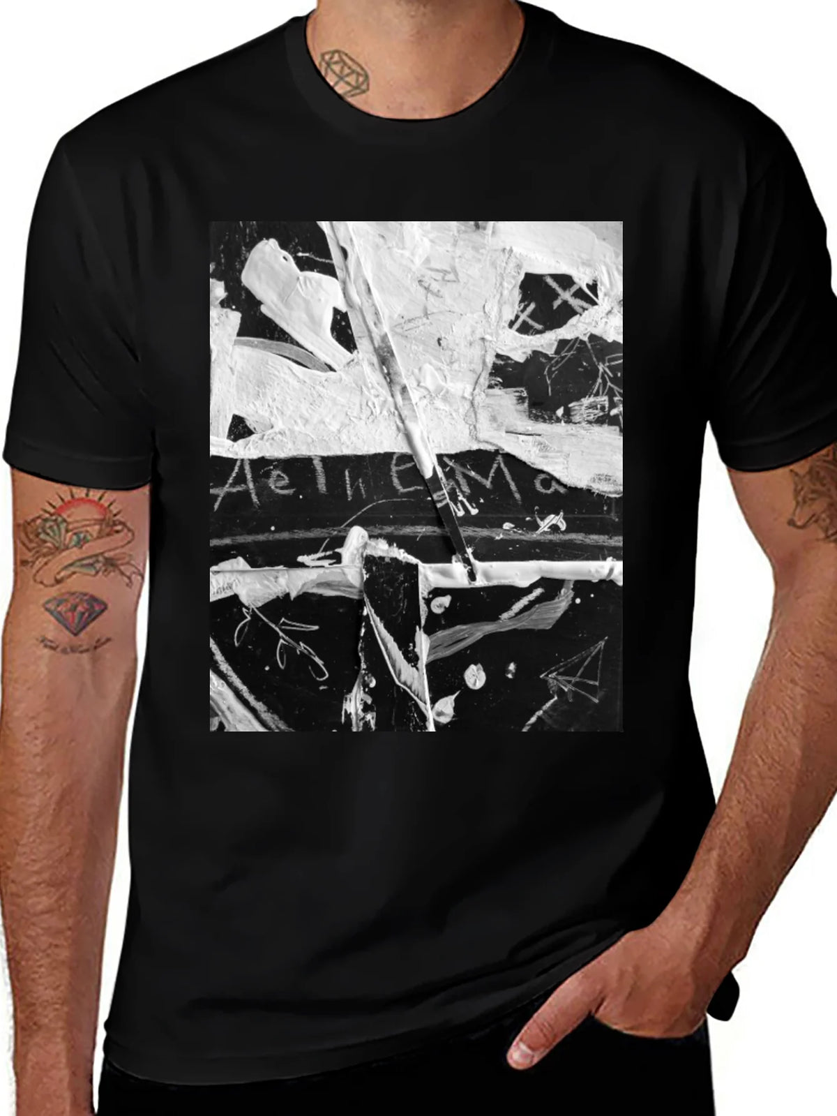 Abstract Art Black T-Shirt: Unique Graphic Tee product image 1