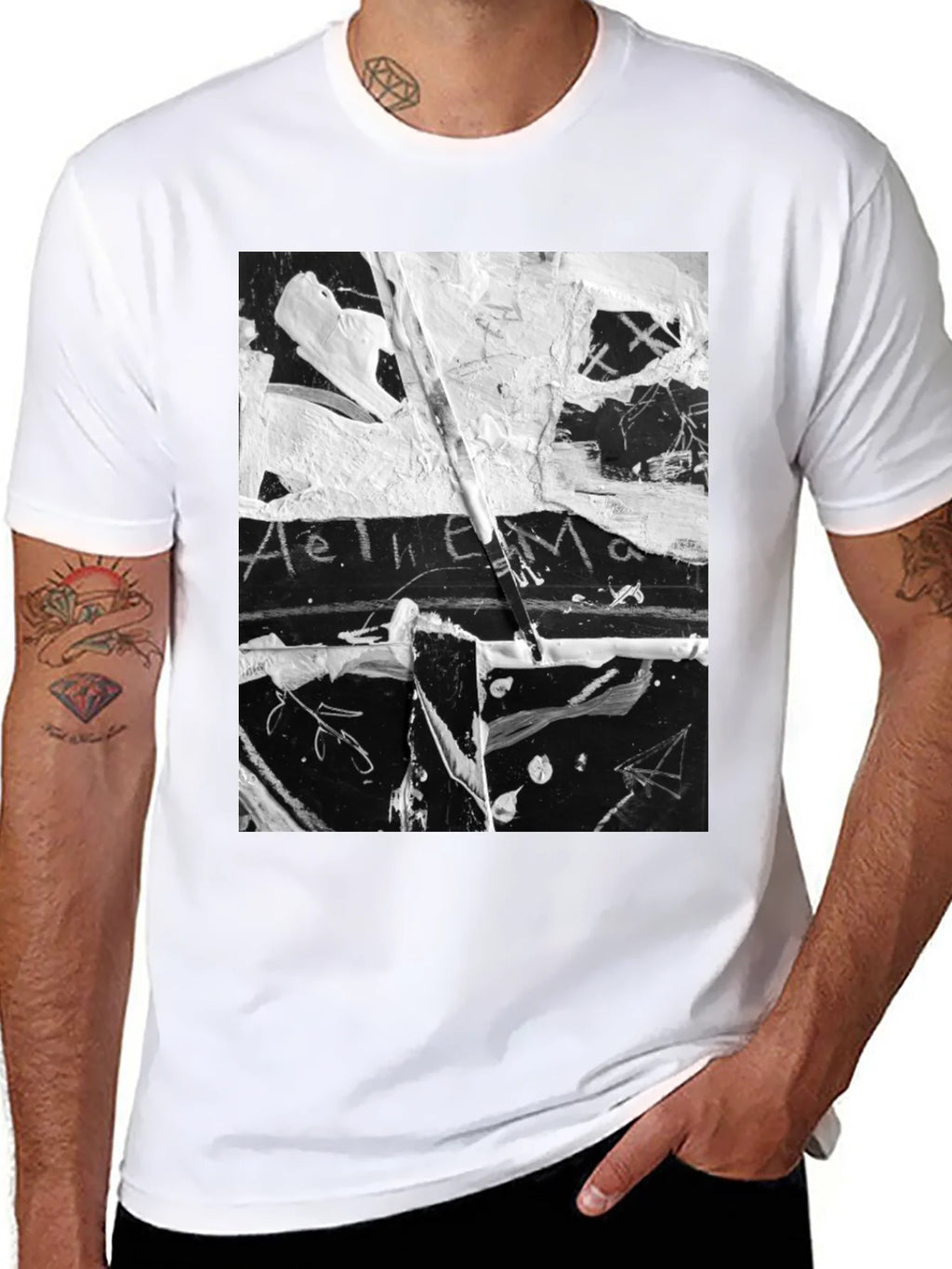 Abstract Art Black T-Shirt: Unique Graphic Tee product image 10