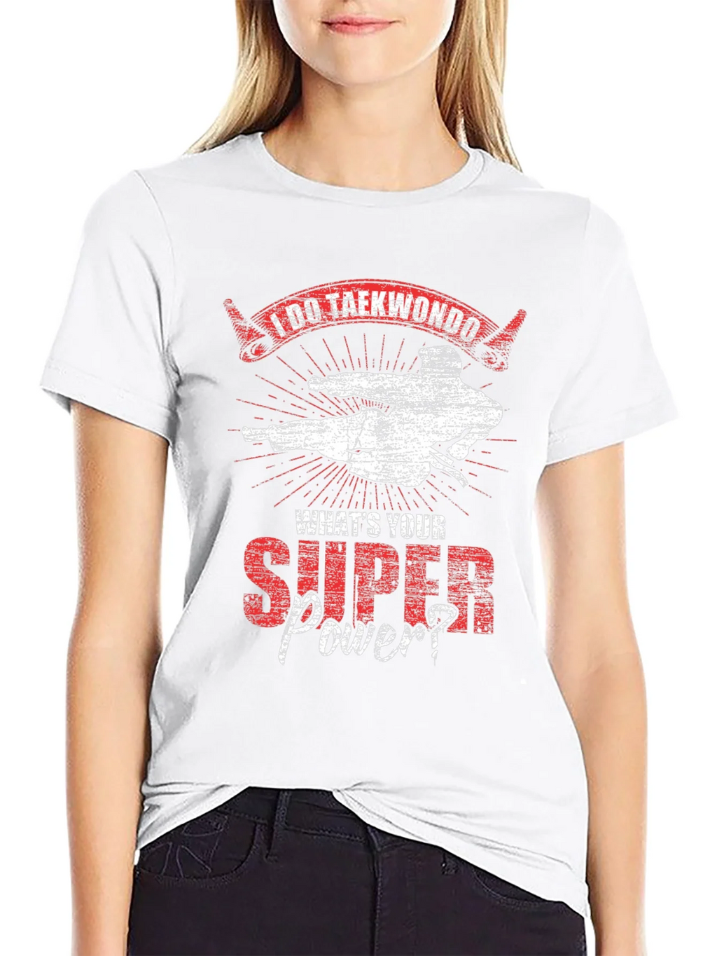 I Do Taekwondo Whats Your Super Power Black T-Shirt product image 11