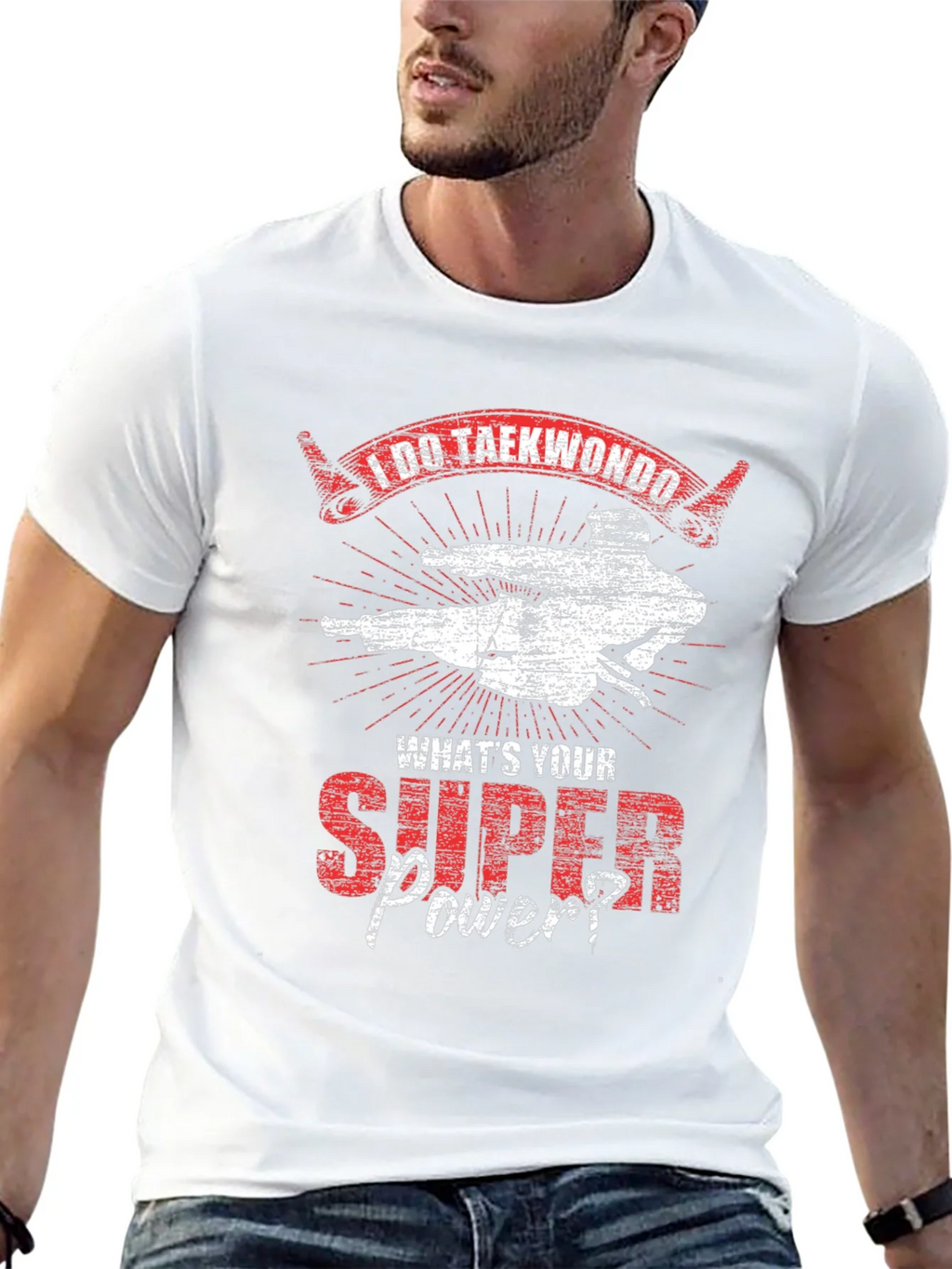 I Do Taekwondo Whats Your Super Power Black T-Shirt product image 4
