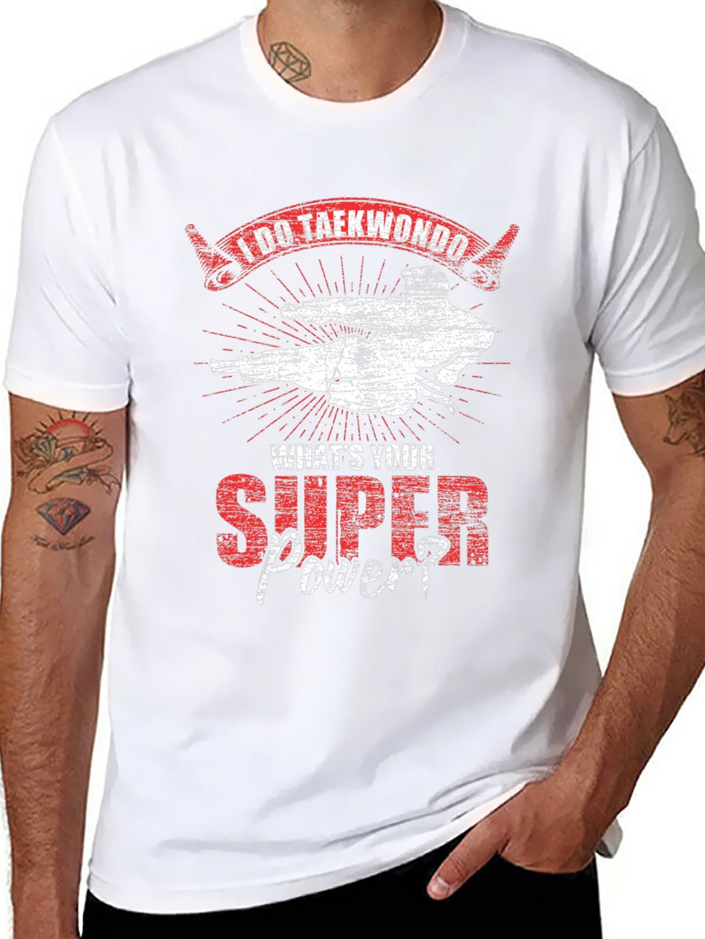 I Do Taekwondo Whats Your Super Power Black T-Shirt product image 10