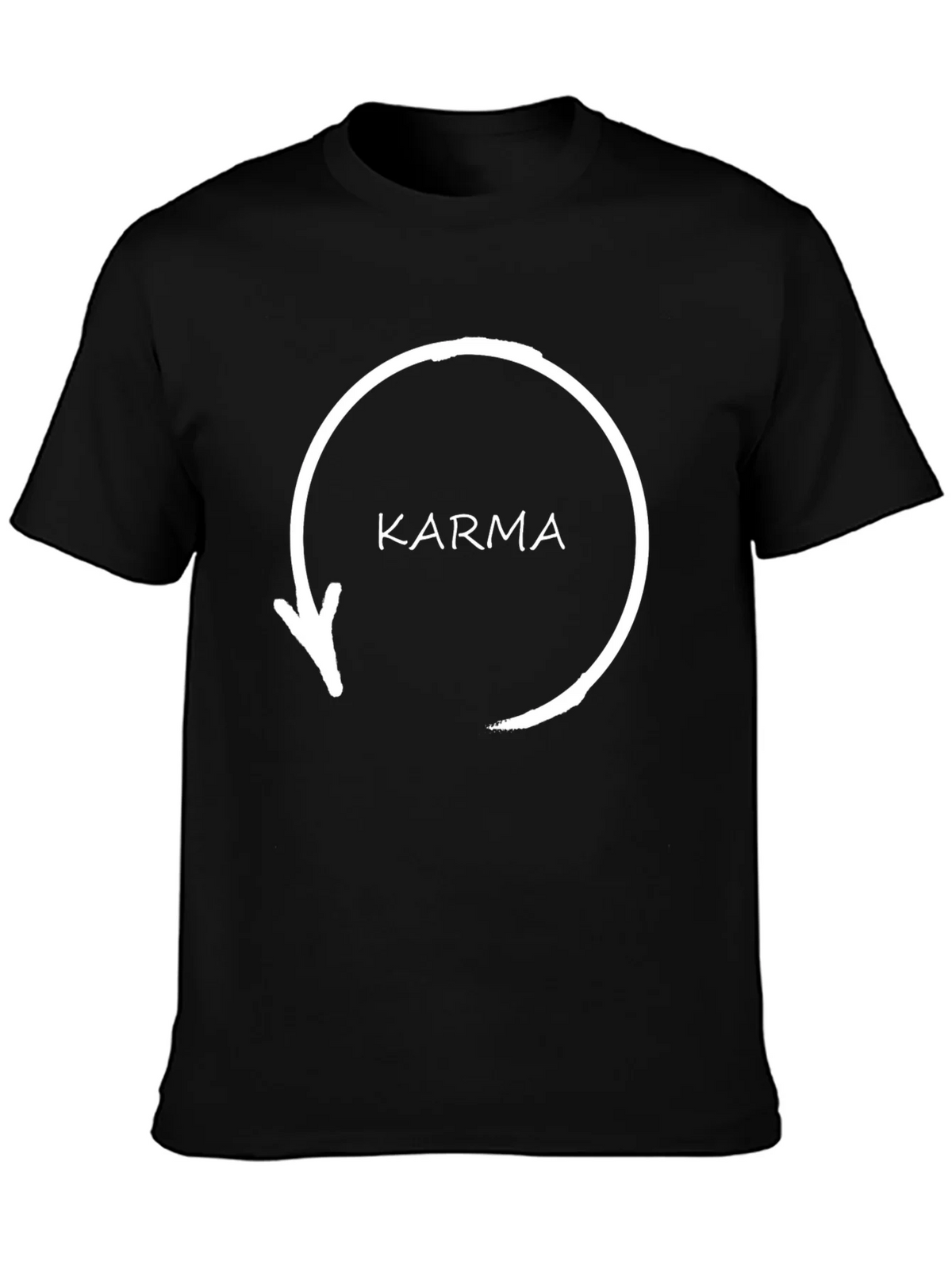 Karma Arrow Circle T-Shirt - Black Graphic Tee product image 6