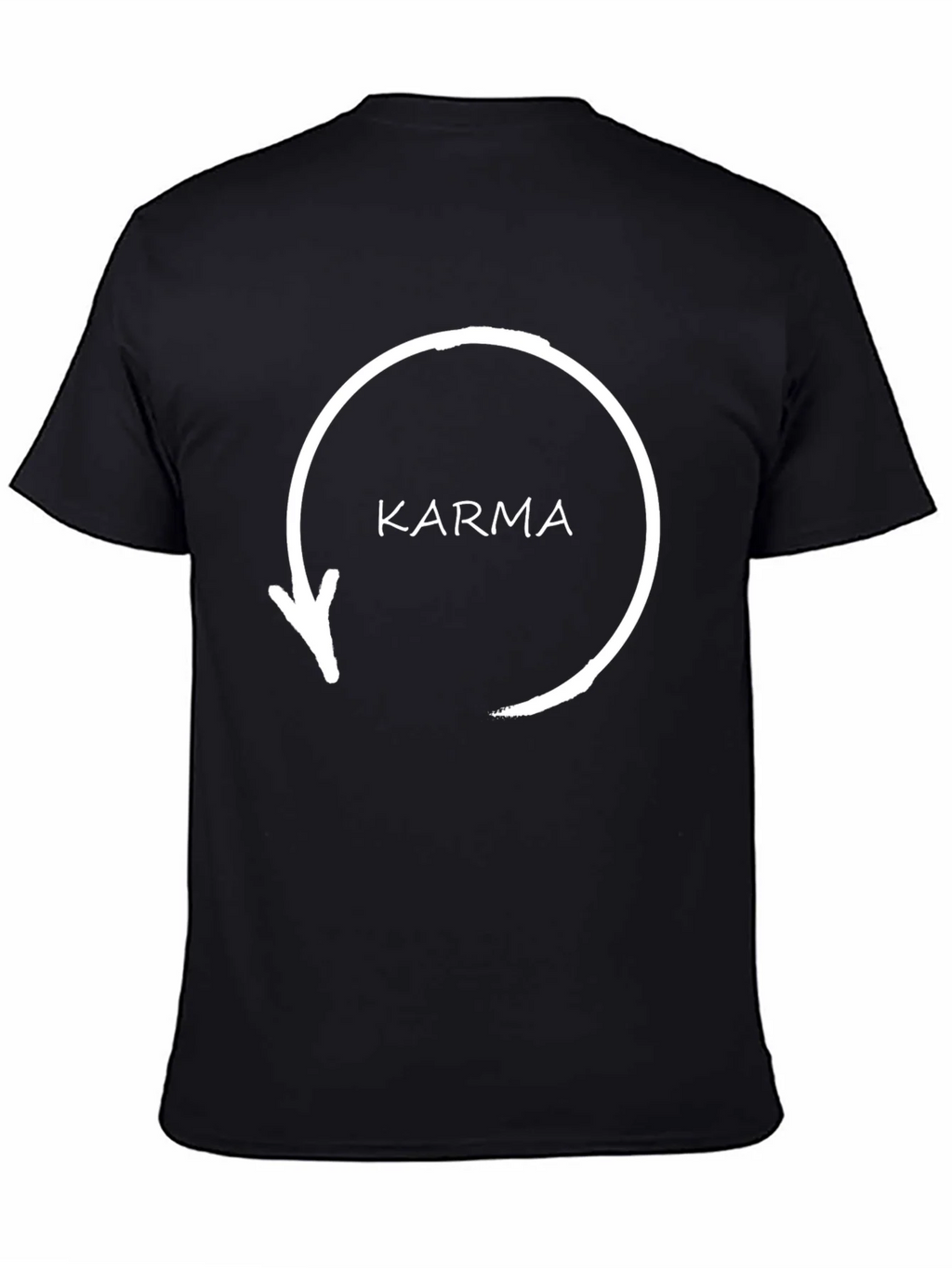 Karma Arrow Circle T-Shirt - Black Graphic Tee product image 7