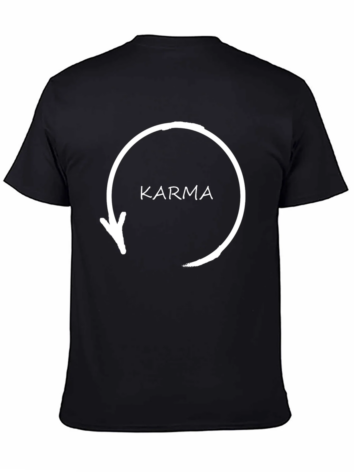 Karma Arrow Circle T-Shirt - Black Graphic Tee product image 7