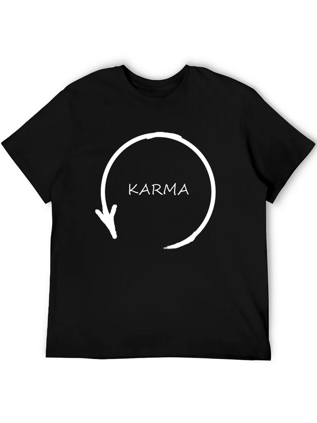 Karma Arrow Circle T-Shirt - Black Graphic Tee product image 8
