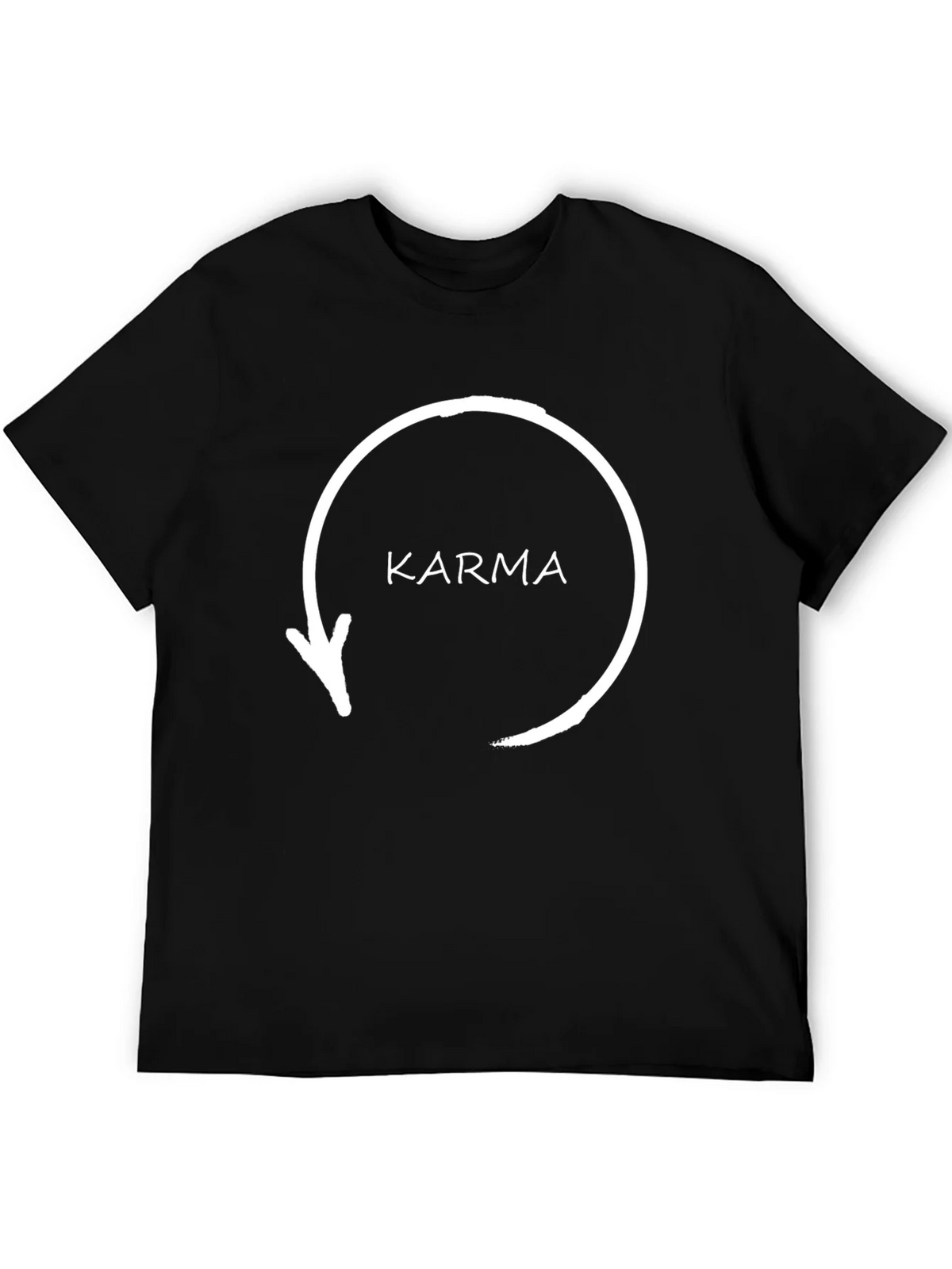 Karma Arrow Circle T-Shirt - Black Graphic Tee product image 8