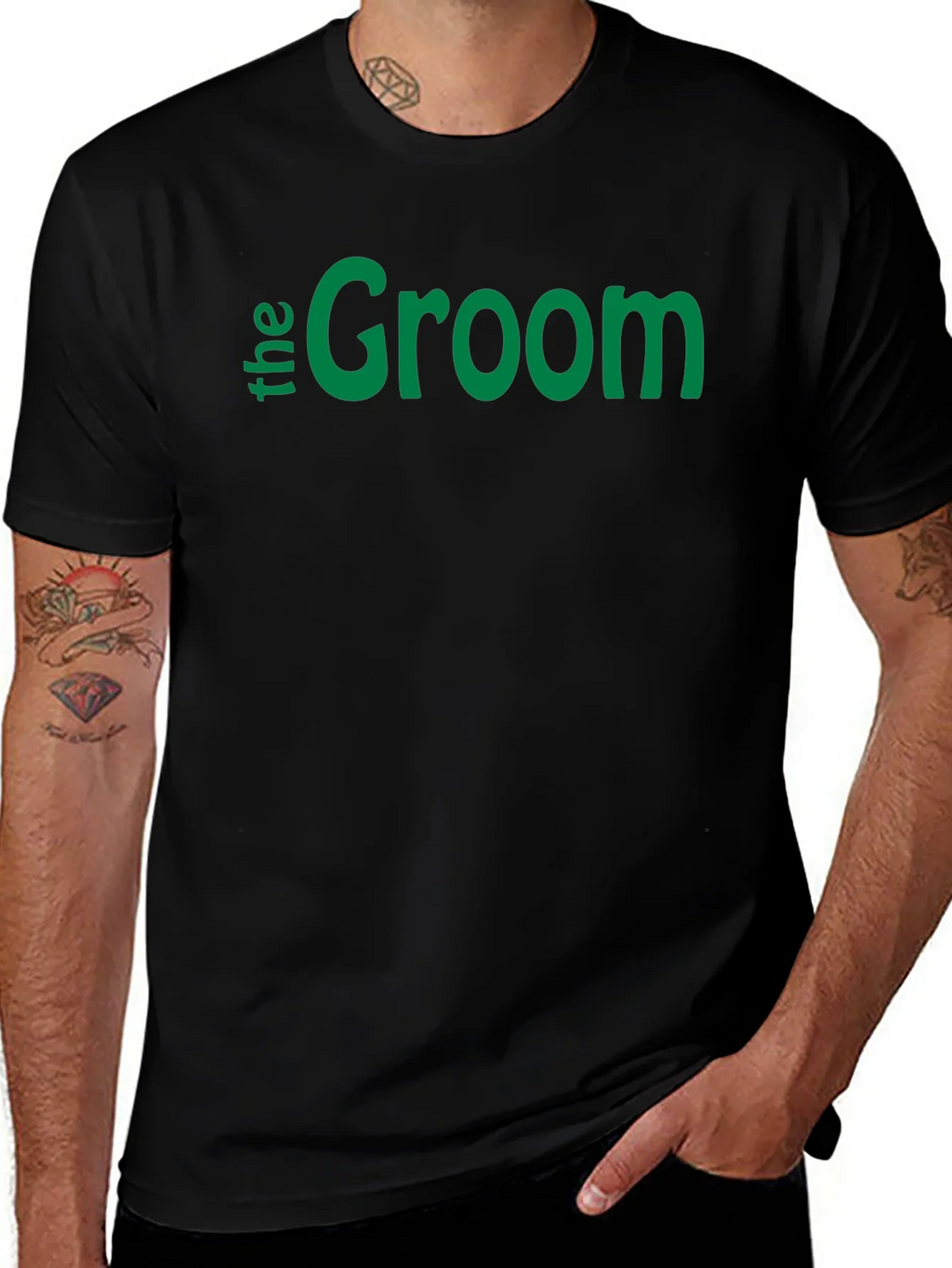 The Groom Wedding T-Shirt - Black product image 1
