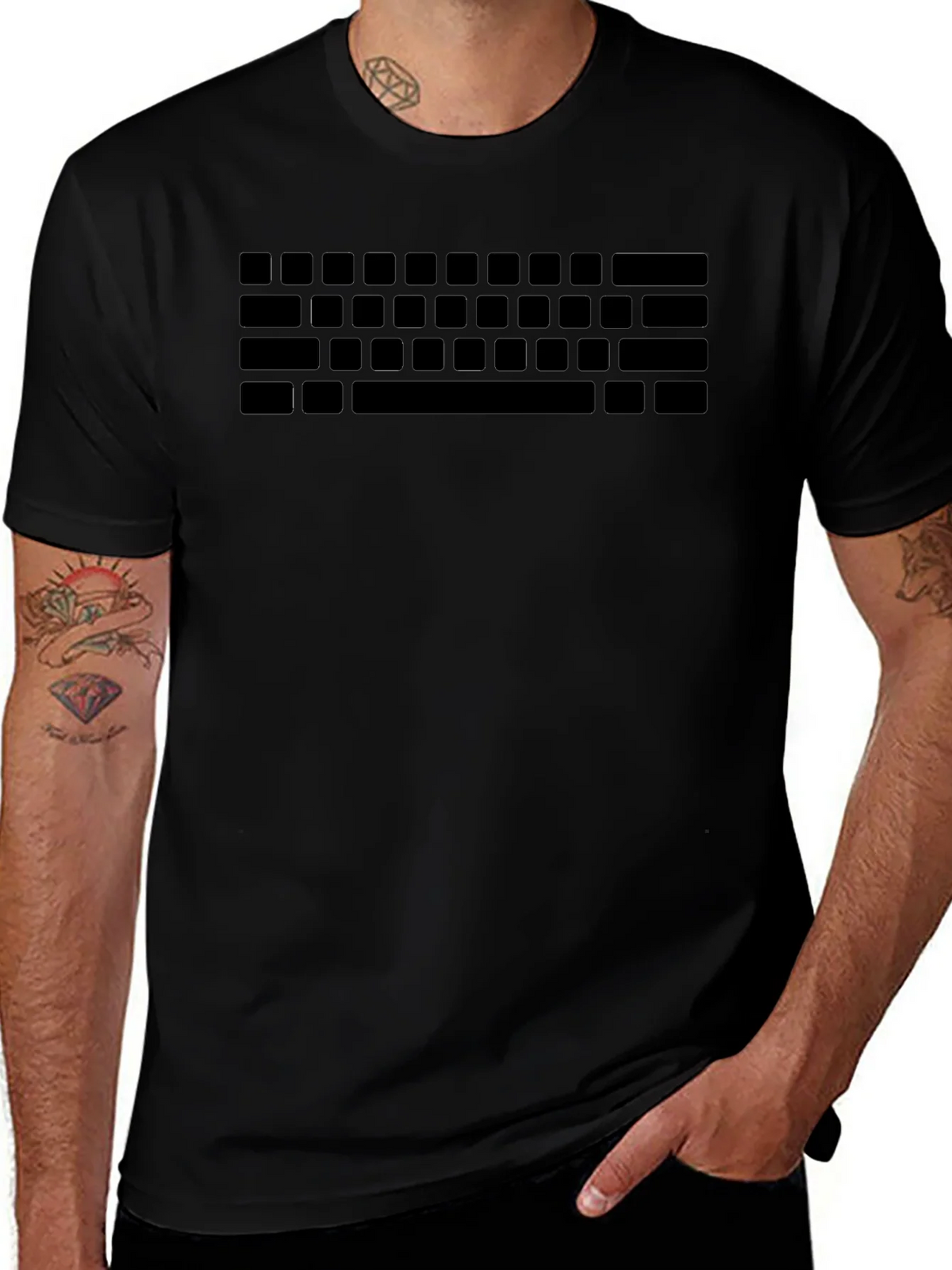 Keyboard Print T-Shirt - Gamer Style Tee product image 1