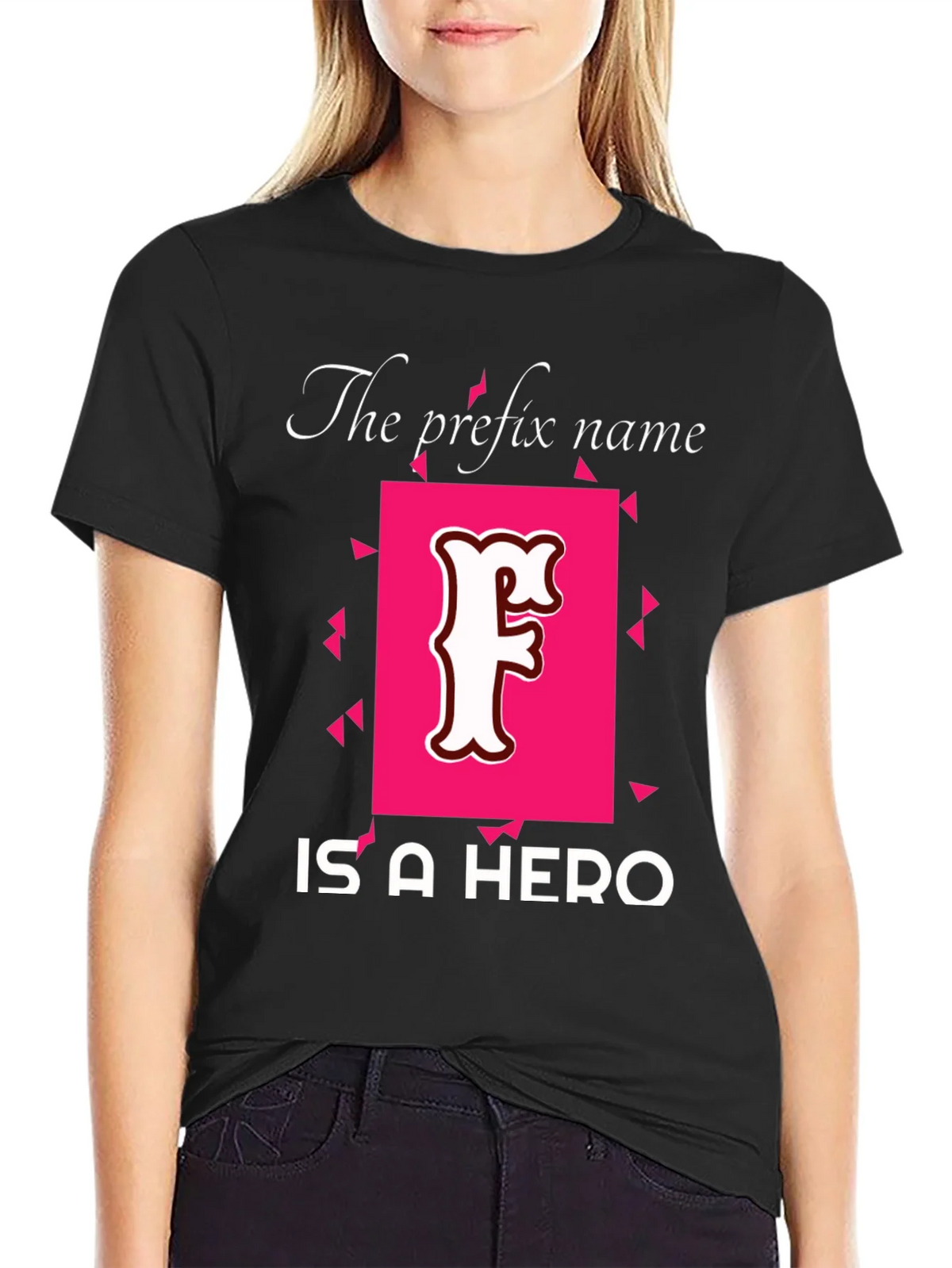 Prefix Name Hero T-Shirt - Novelty Tee product image 5