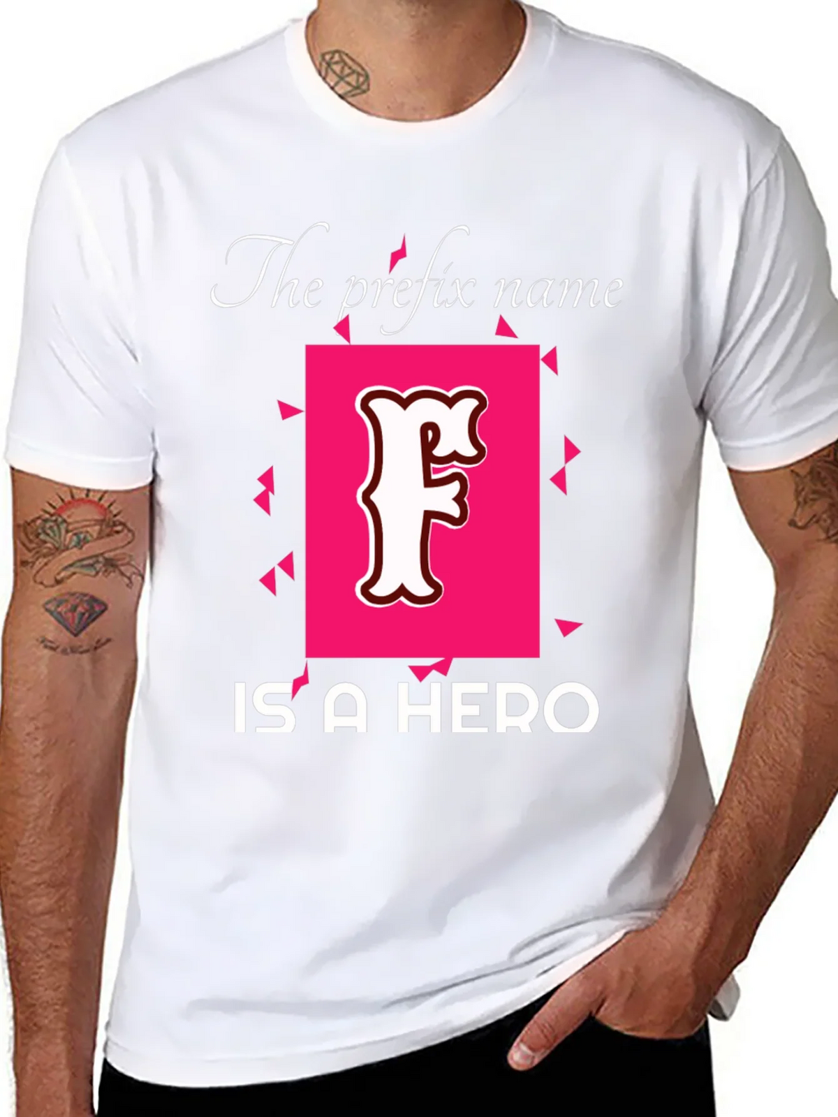 Prefix Name Hero T-Shirt - Novelty Tee product image 10