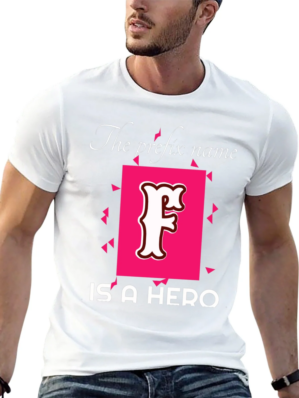 Prefix Name Hero T-Shirt - Novelty Tee product image 4