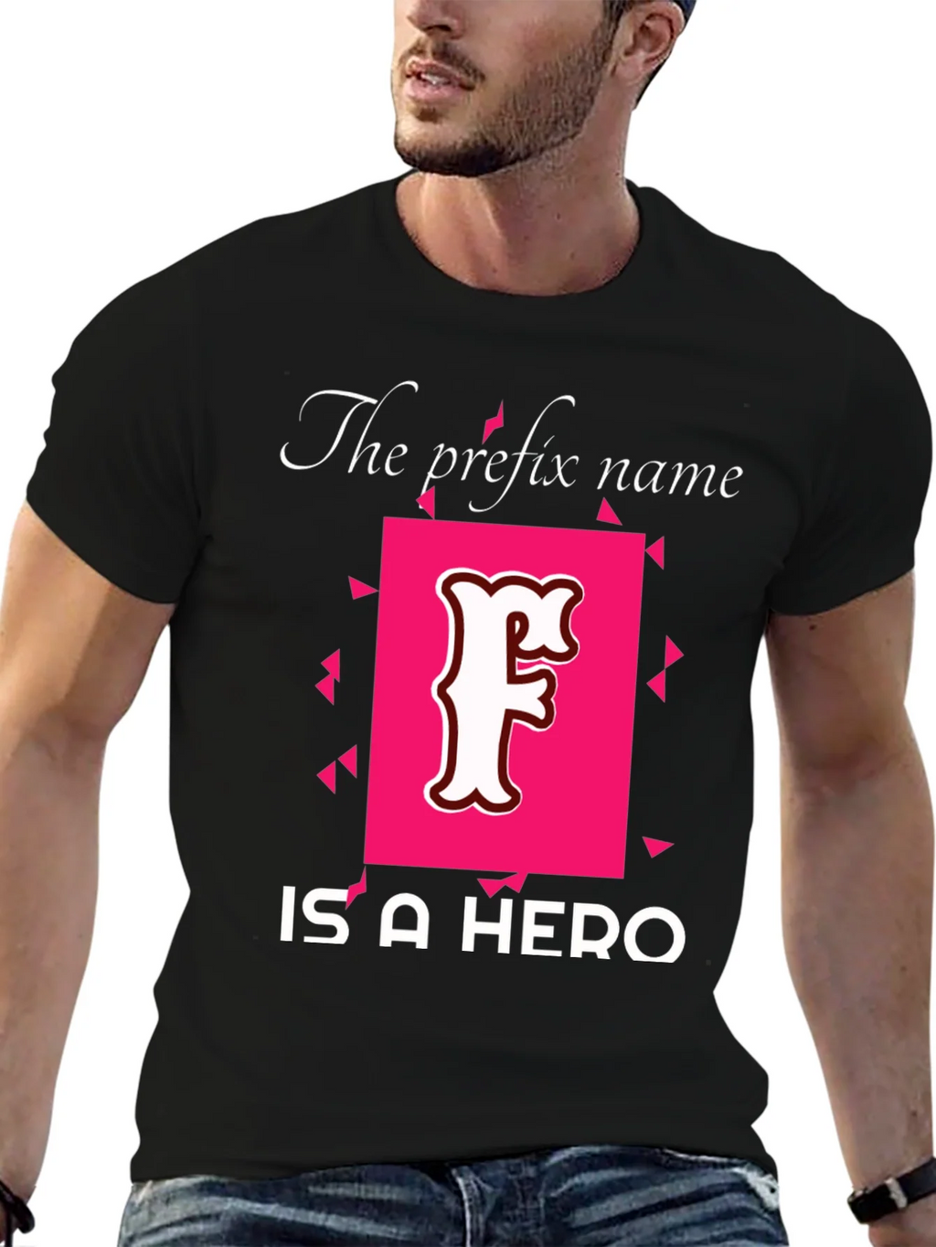 Prefix Name Hero T-Shirt - Novelty Tee product image 9